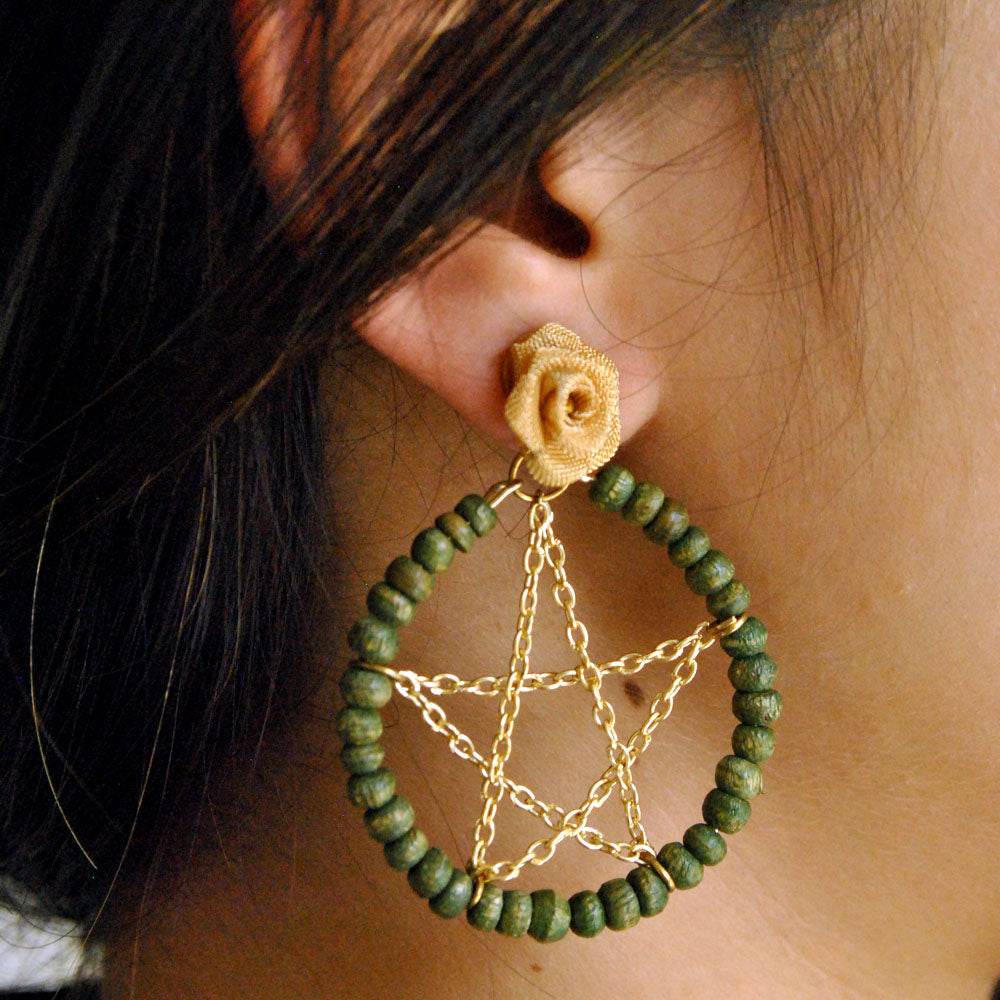 Traditional Kundan earrings in gold-tone, perfect for weddings and festive wear