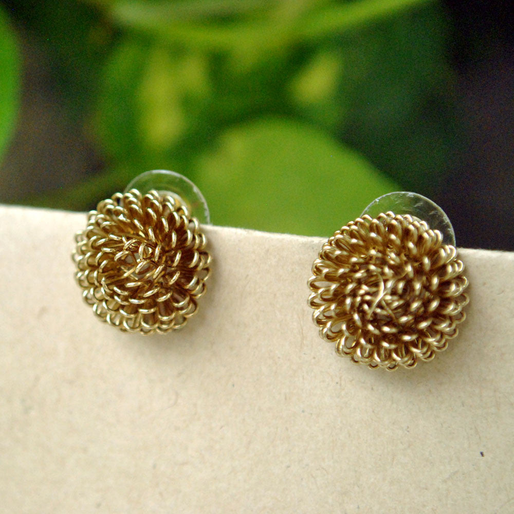 Traditional Kundan earrings in gold-tone, perfect for weddings and festive wear