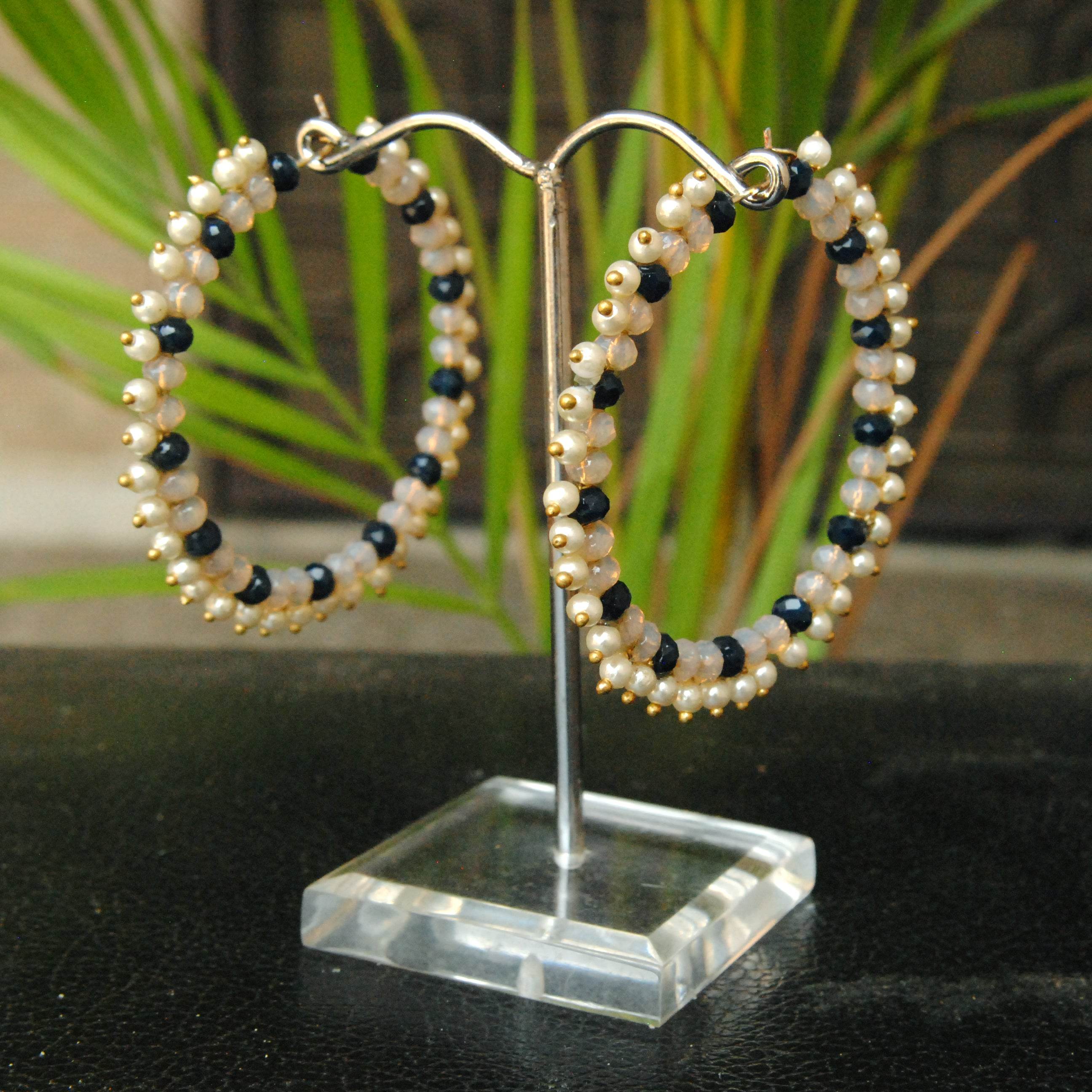 Traditional Kundan earrings in gold-tone, perfect for weddings and festive wear