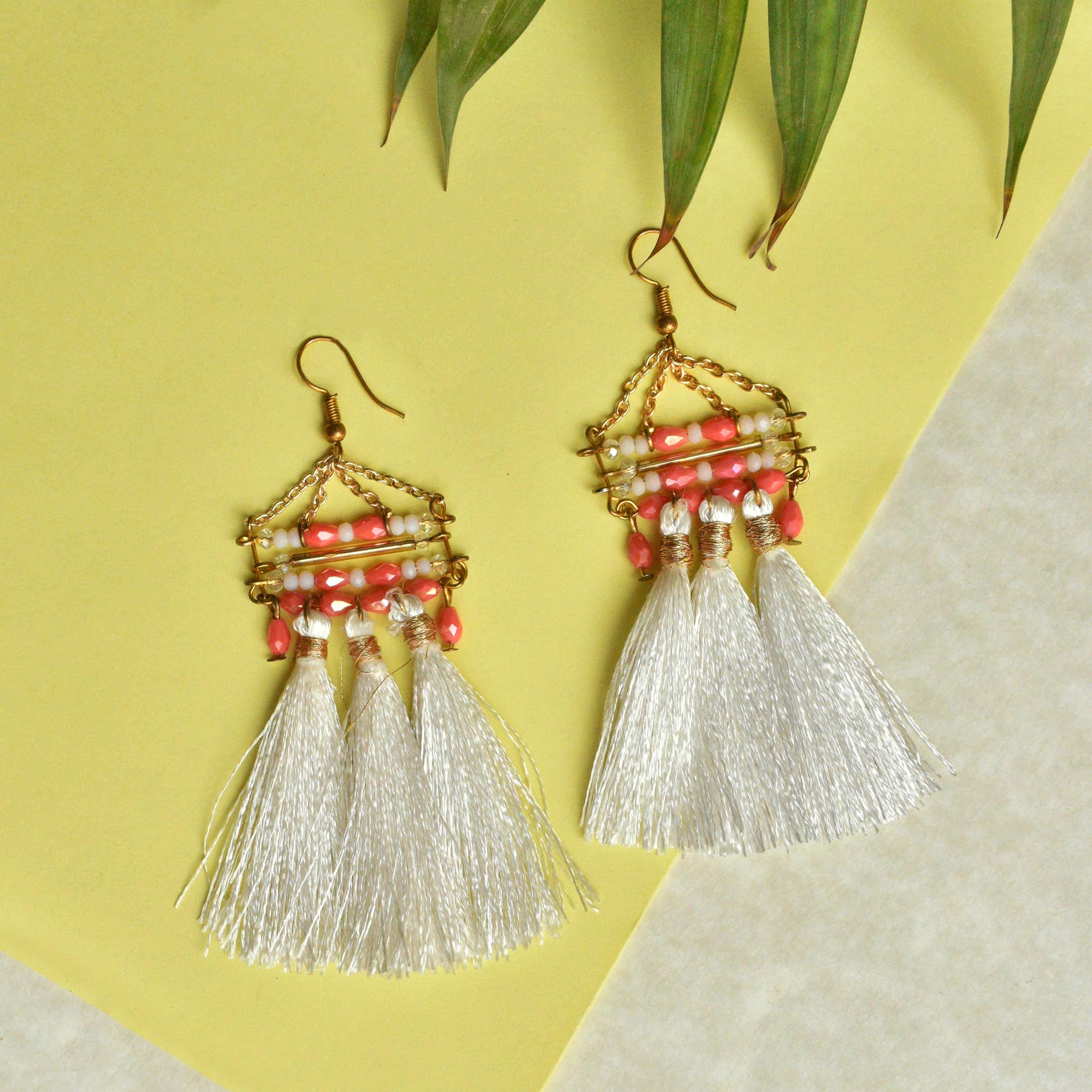 Traditional Kundan earrings in gold-tone, perfect for weddings and festive wear