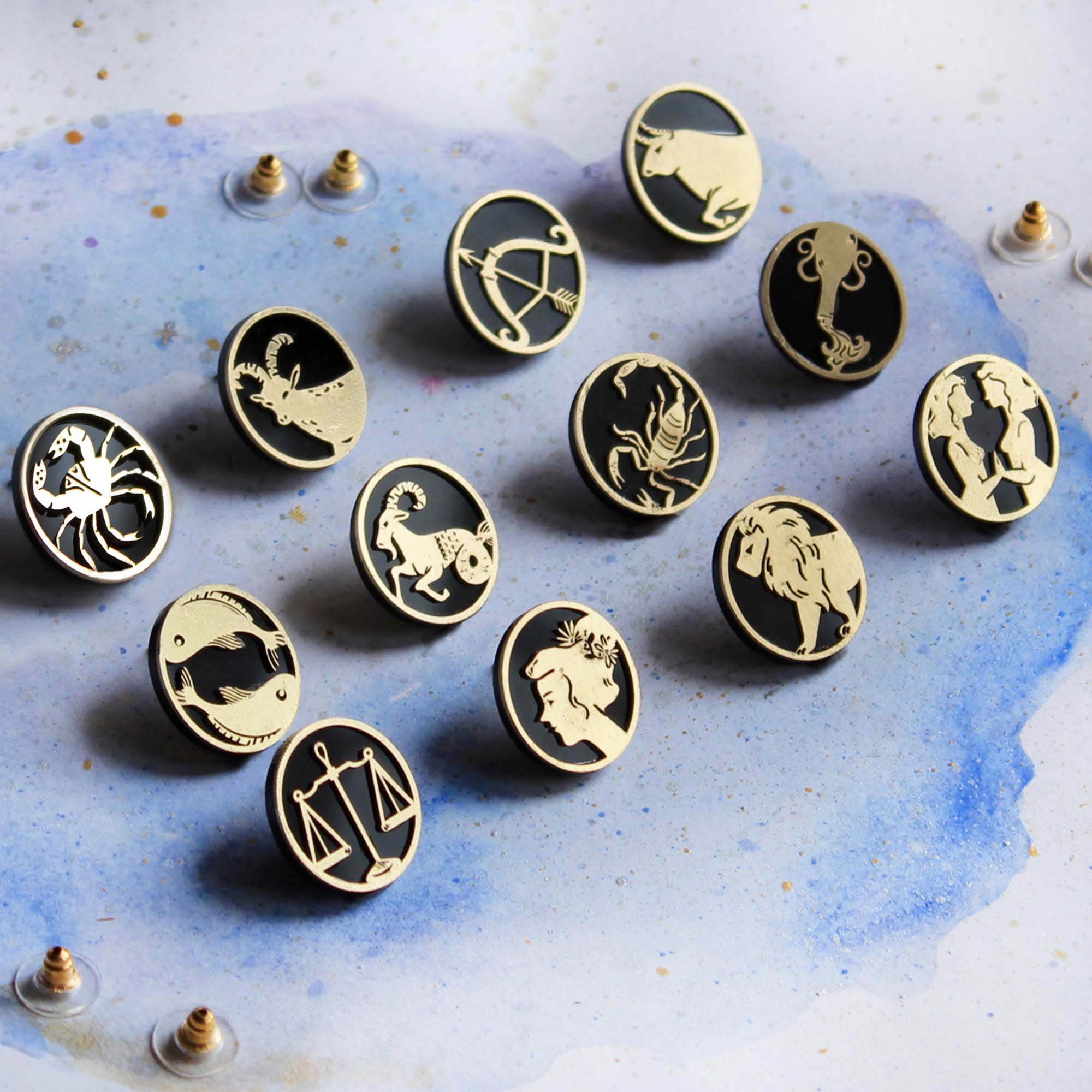 Zodiac Ear Stud - BeAbhika.com