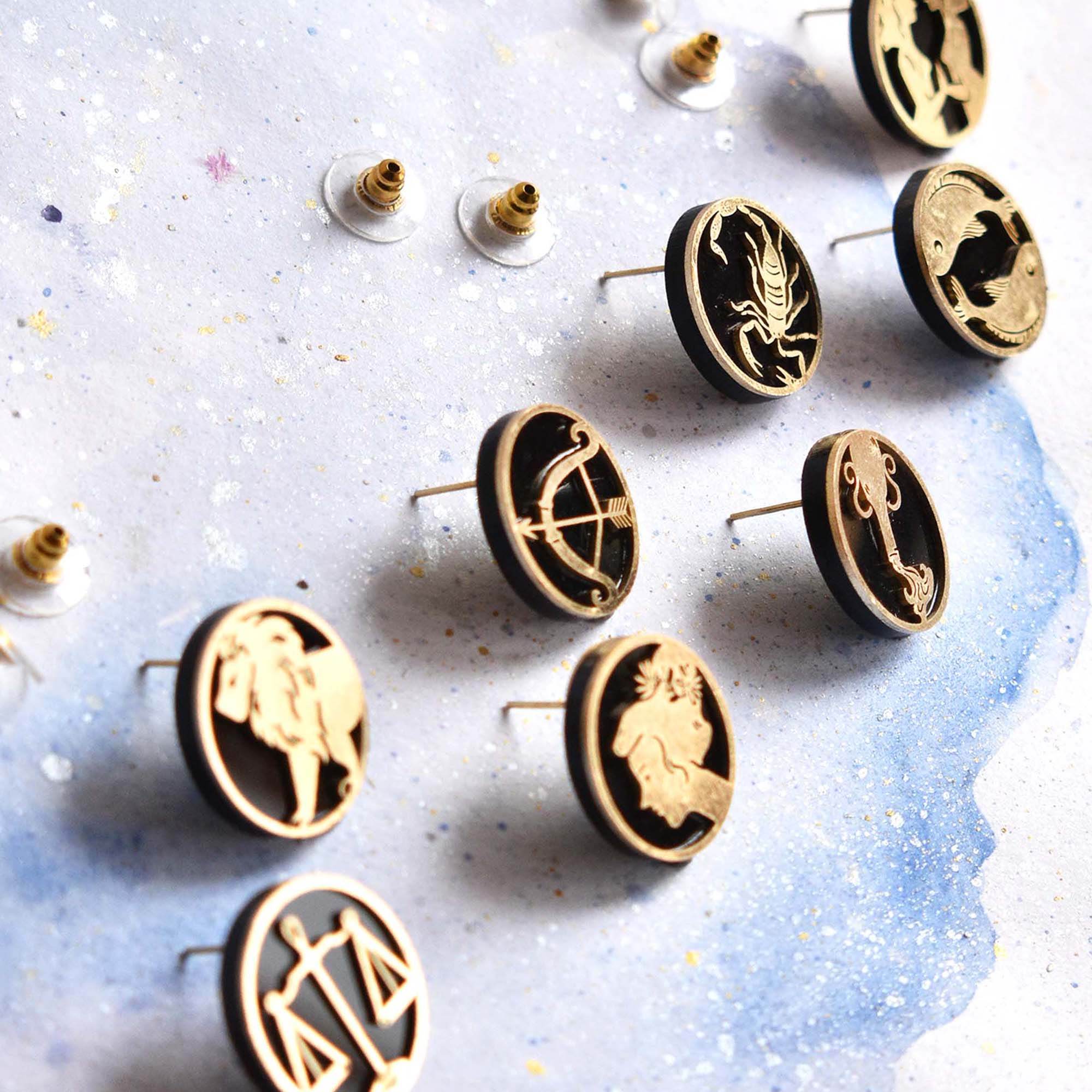 Zodiac Ear Stud - BeAbhika.com