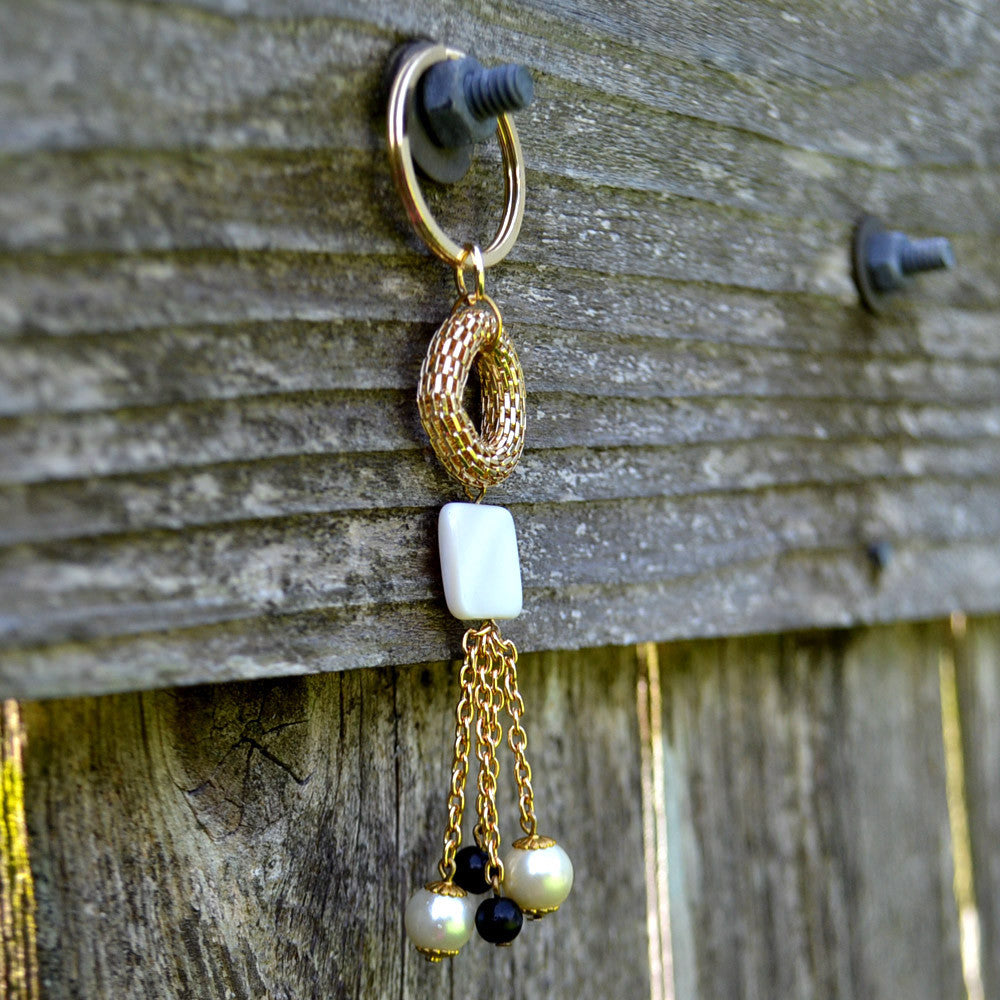 MOP Mesh Tassel Key chain