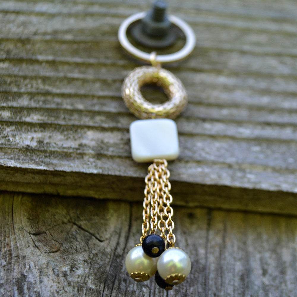 MOP Mesh Tassel Key chain - BeAbhika.com