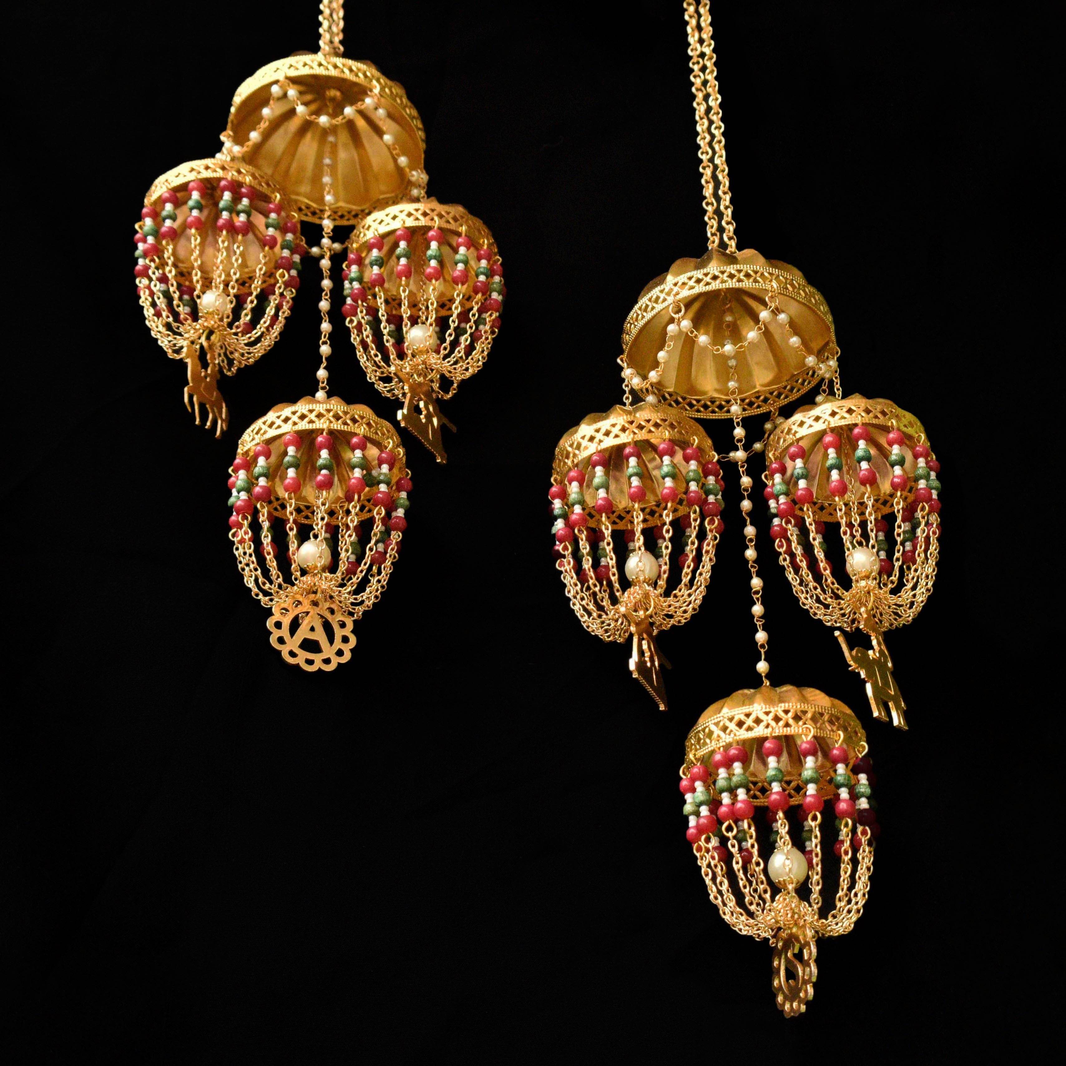 Customised Charms Golden Kaleere Punjabi Wedding Bridal Silver Kalira Personalised Golden Rose Gold Kaleera Traditional Designer Kalire