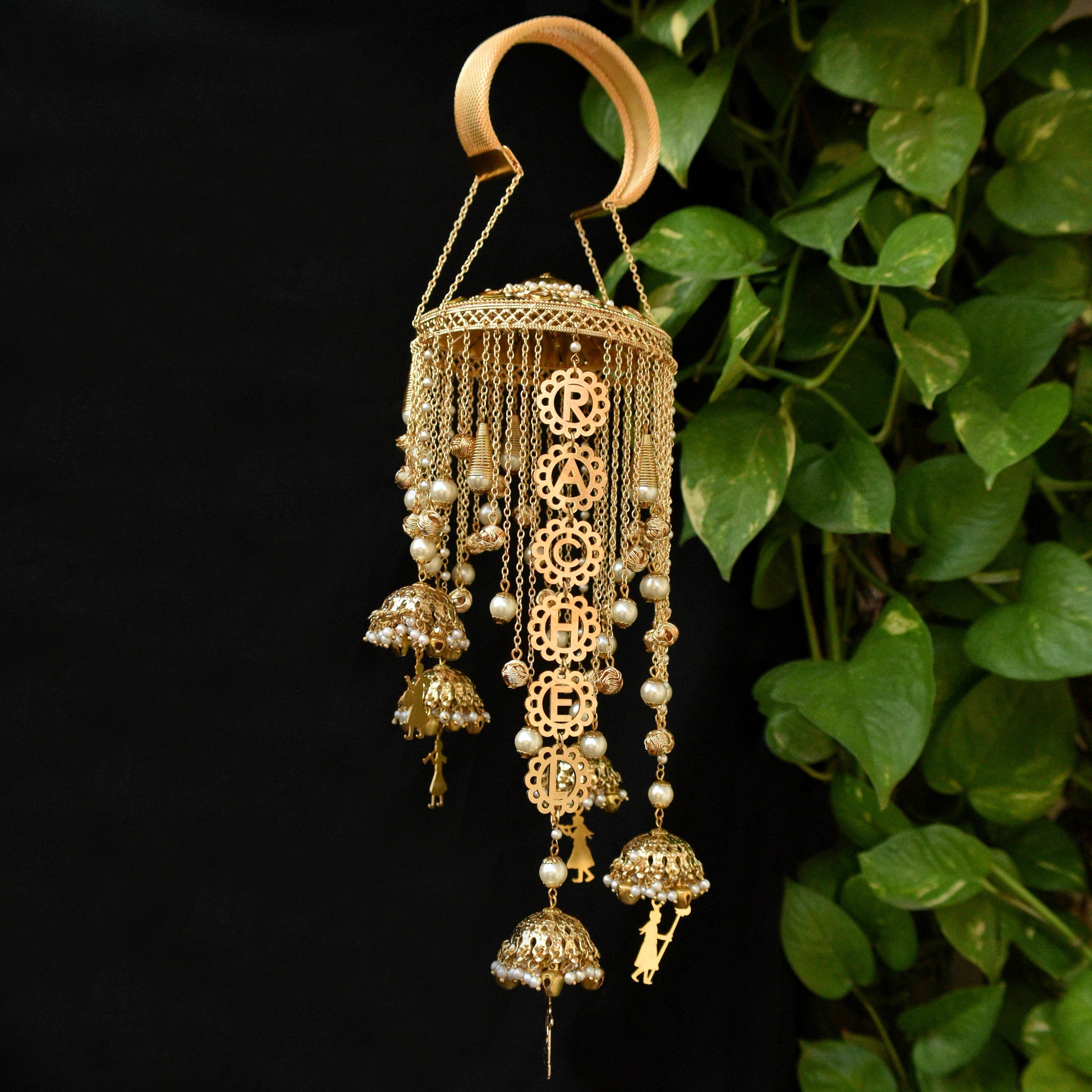 Customised Charms Golden Kaleere Punjabi Wedding Bridal Silver Kalira Personalised Golden Rose Gold Kaleera Traditional Designer Kalire