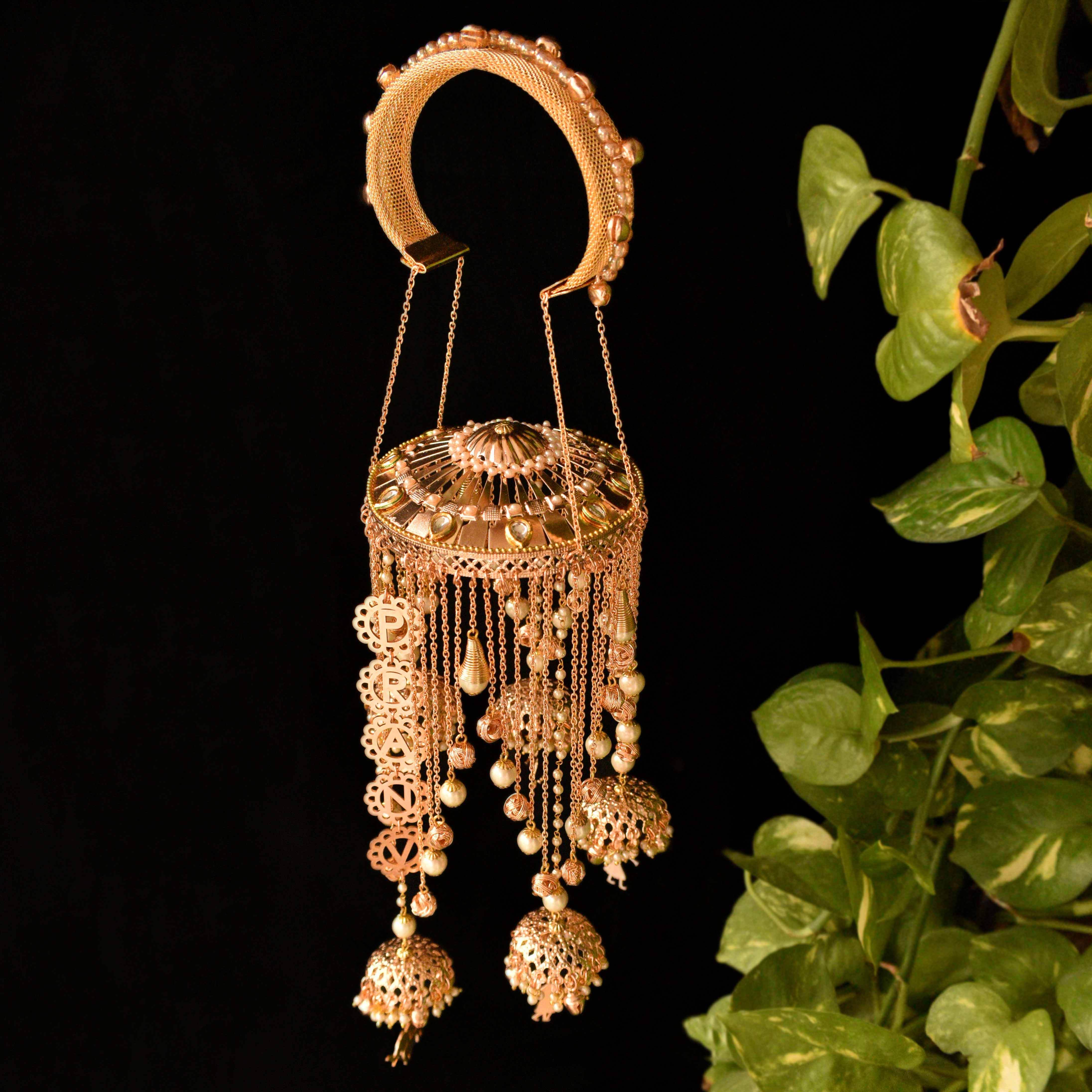 Customised Charms Golden Kaleere Punjabi Wedding Bridal Silver Kalira Personalised Golden Rose Gold Kaleera Traditional Designer Kalire