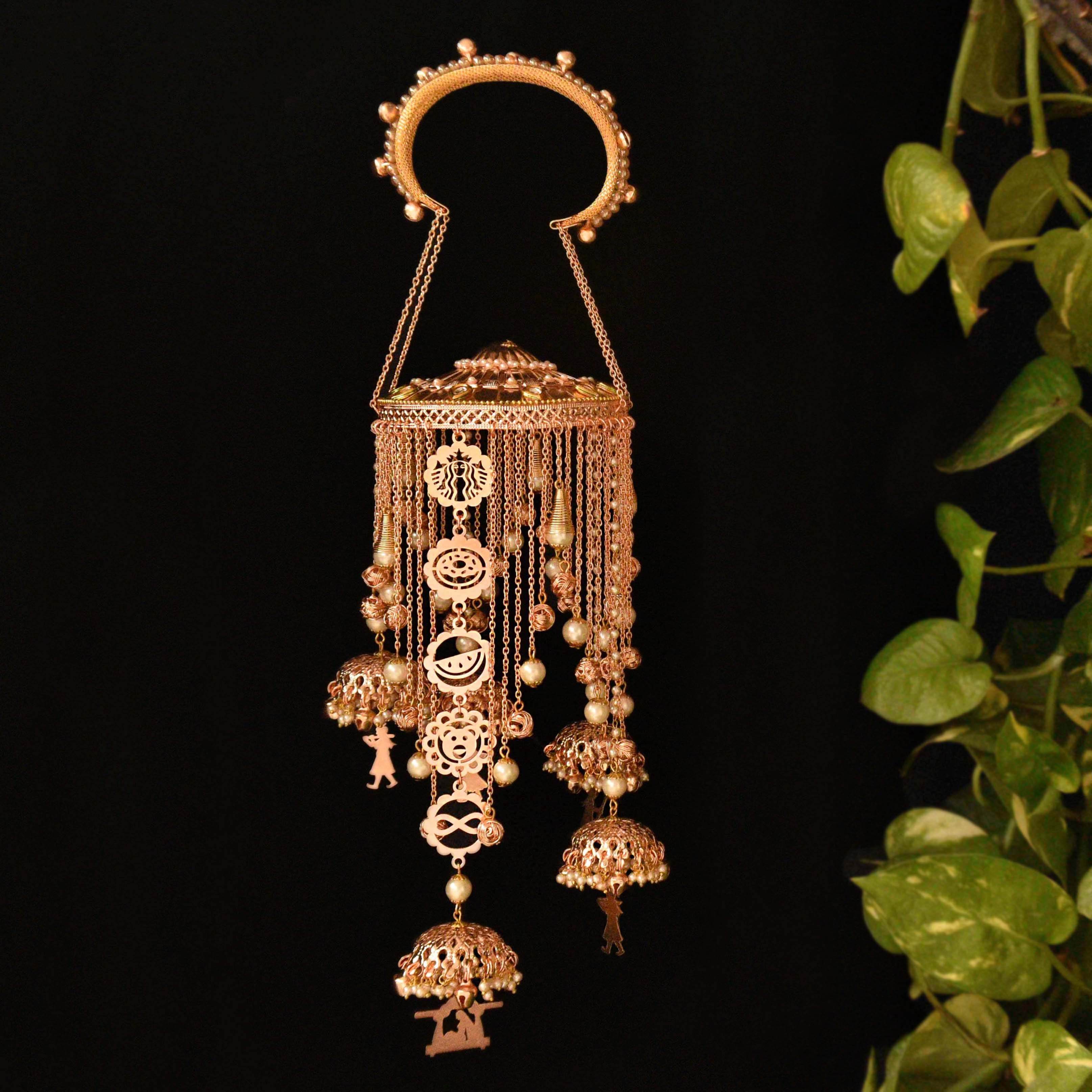 Customised Charms Golden Kaleere Punjabi Wedding Bridal Silver Kalira Personalised Golden Rose Gold Kaleera Traditional Designer Kalire