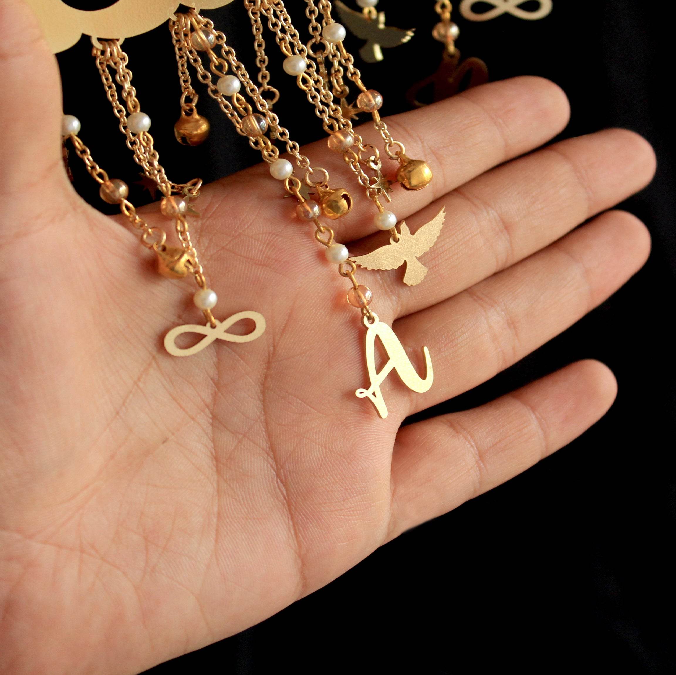 Customised Charms Golden Kaleere Punjabi Wedding Bridal Silver Kalira Personalised Golden Rose Gold Kaleera Traditional Designer Kalire