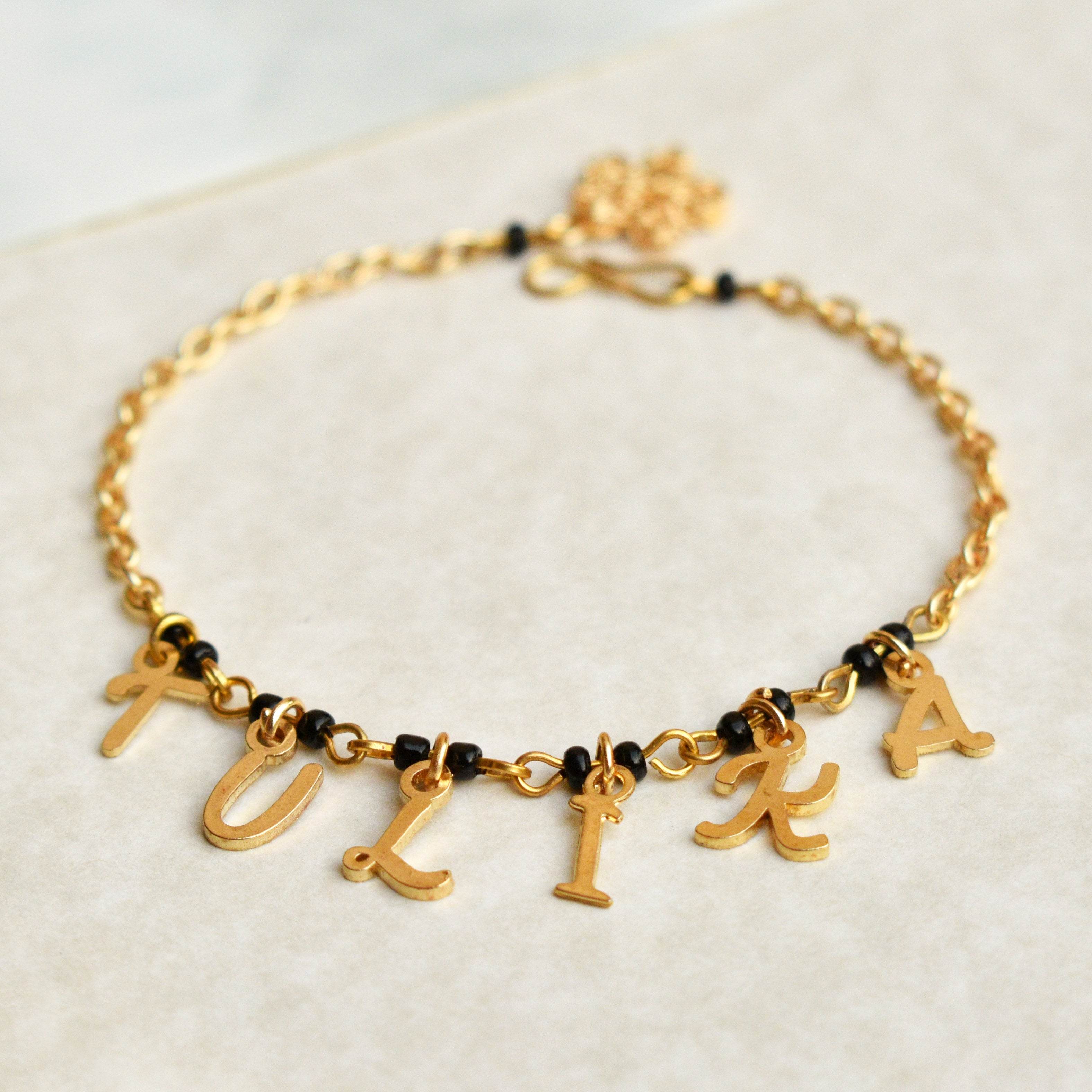 black beads mangalsutra bracelet