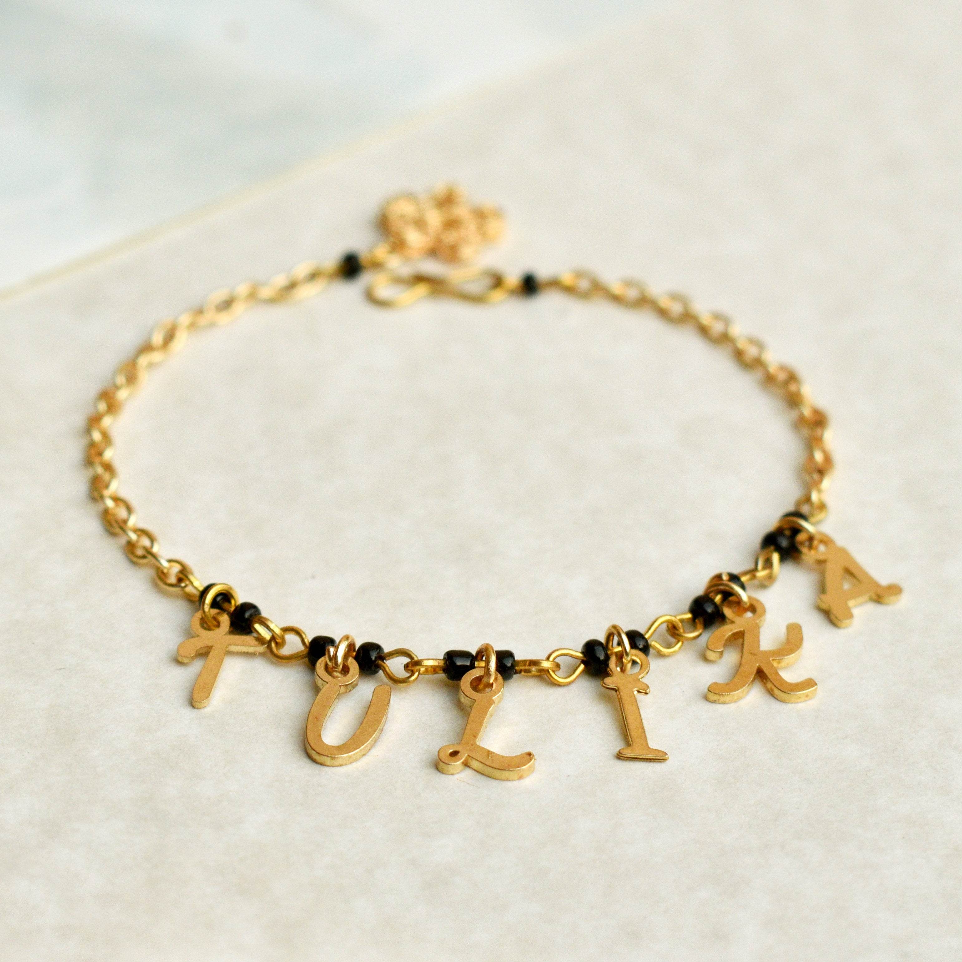 black beads mangalsutra bracelet