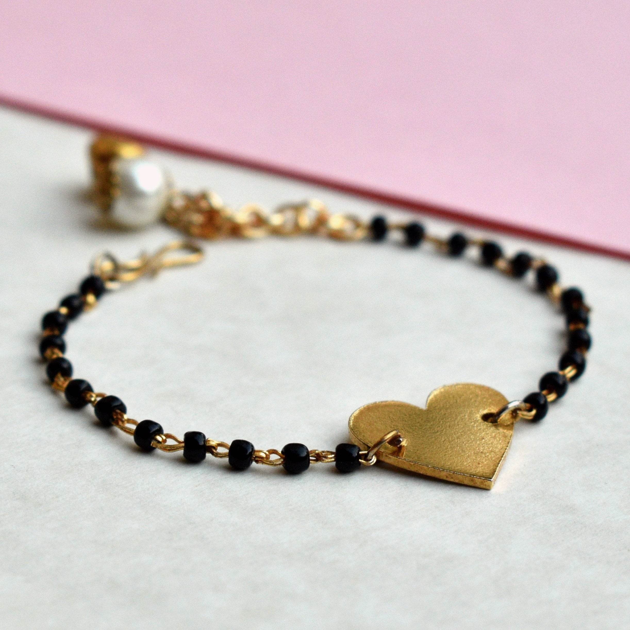 black beads mangalsutra bracelets