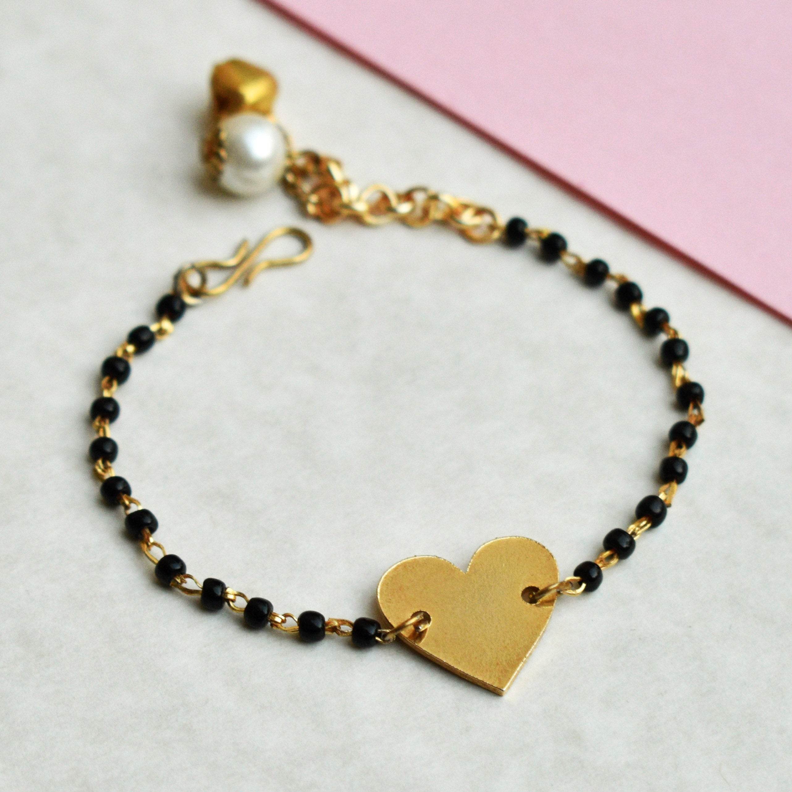 black beads mangalsutra bracelets
