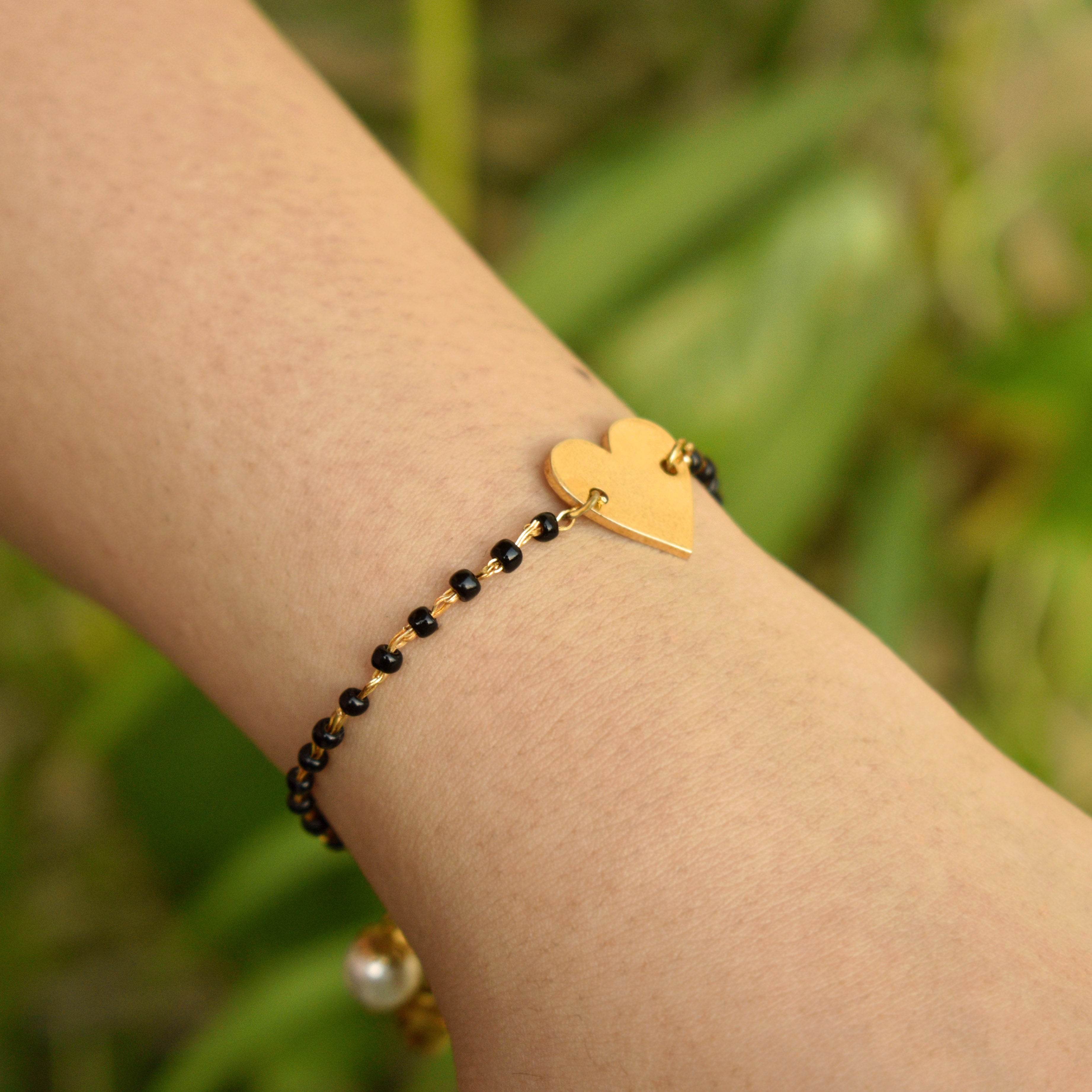 black beads mangalsutra bracelets