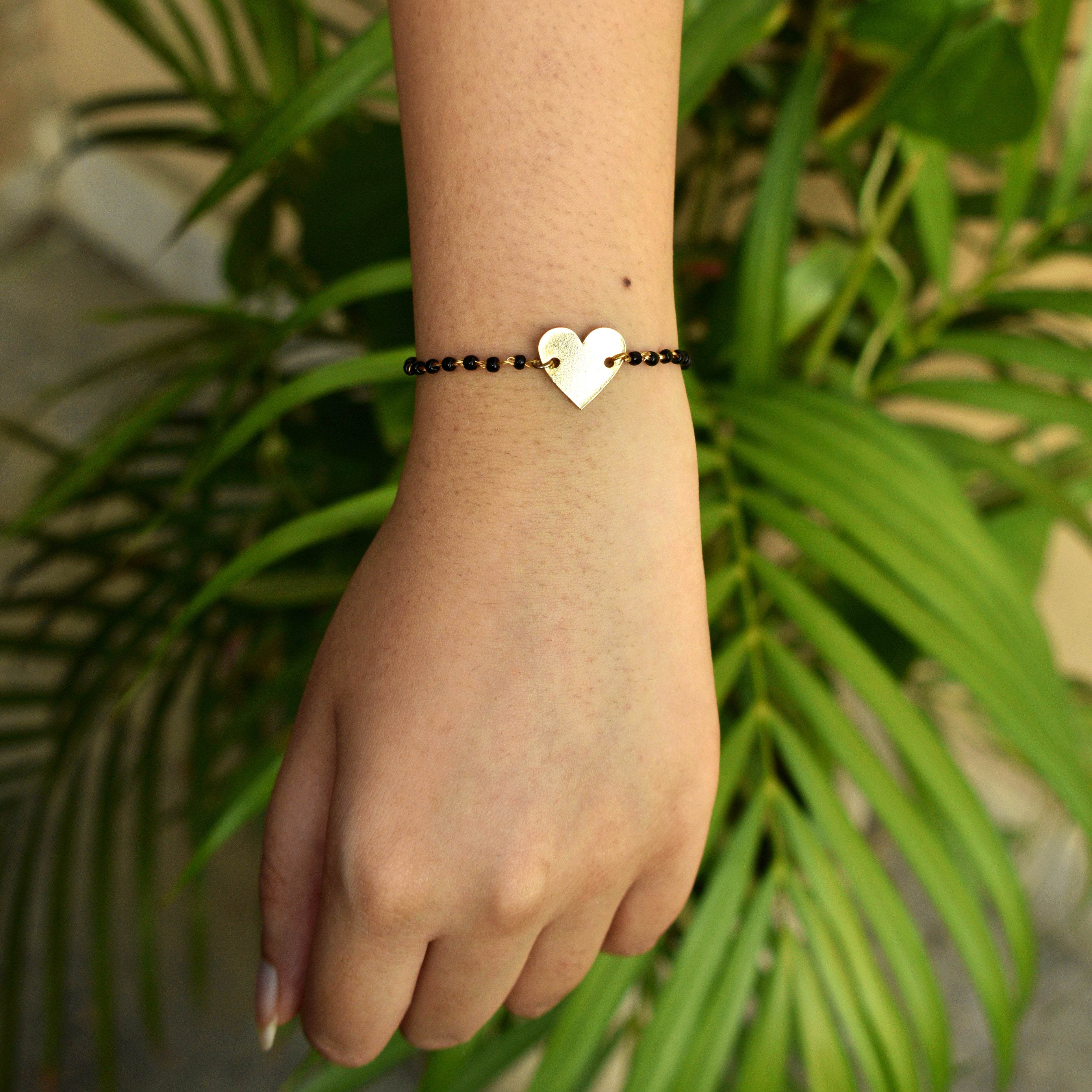 black beads mangalsutra bracelets