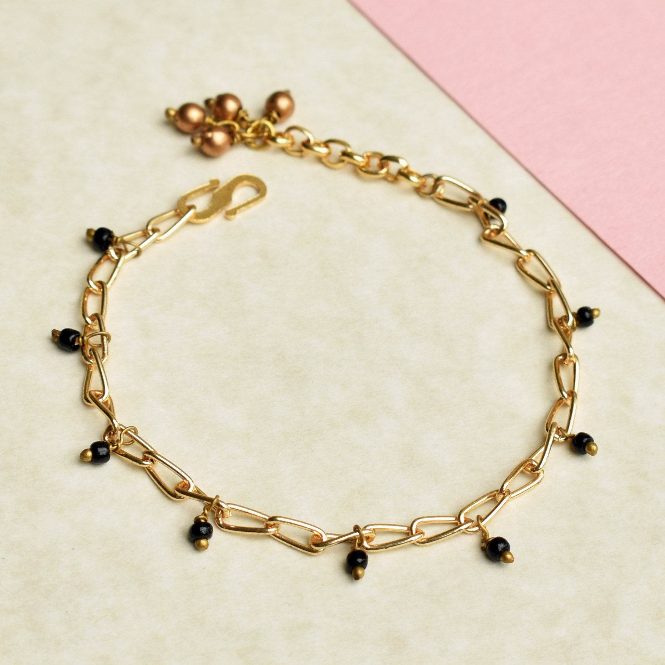 black beads mangalsutra bracelet