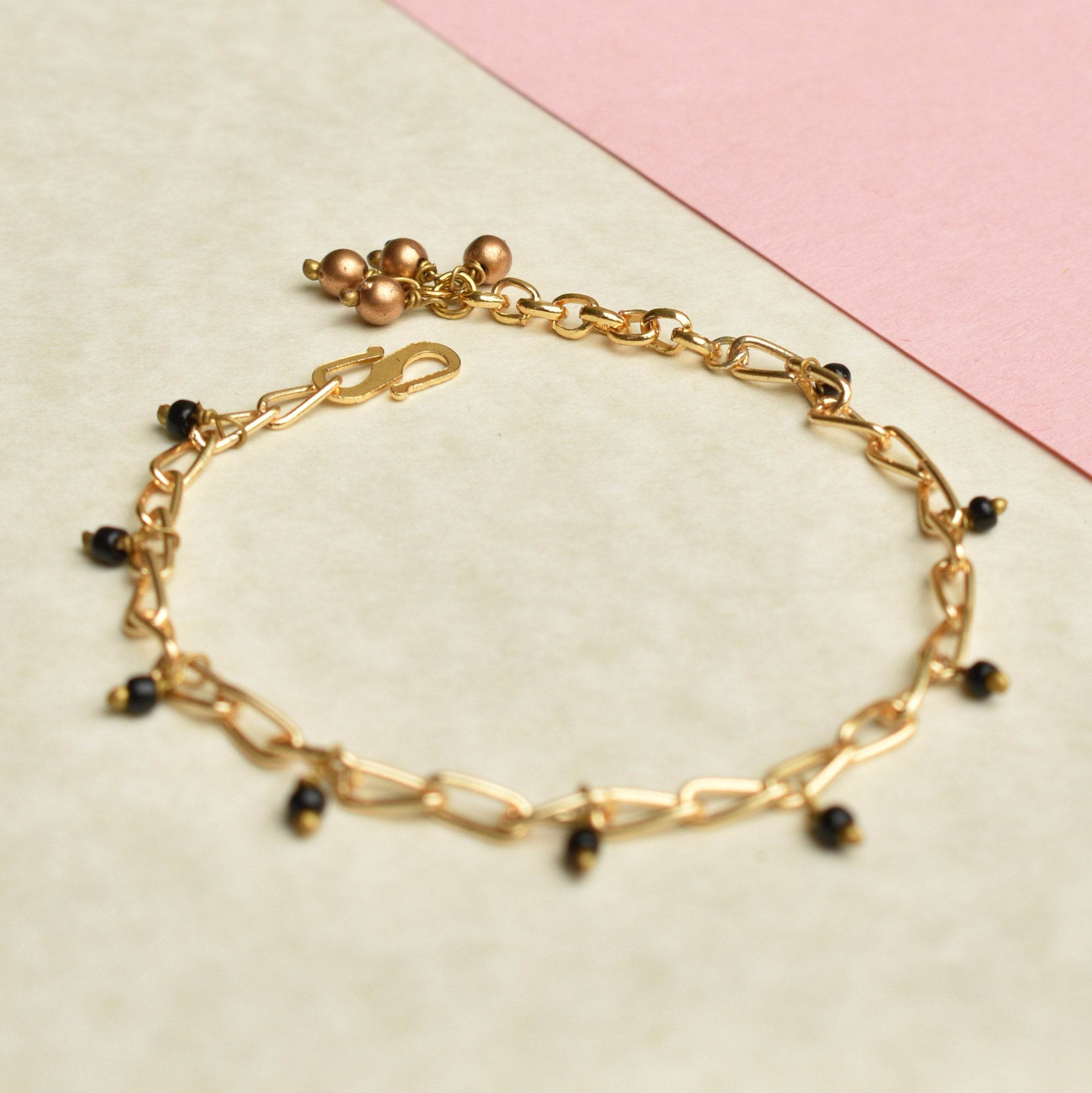 black beads mangalsutra bracelet