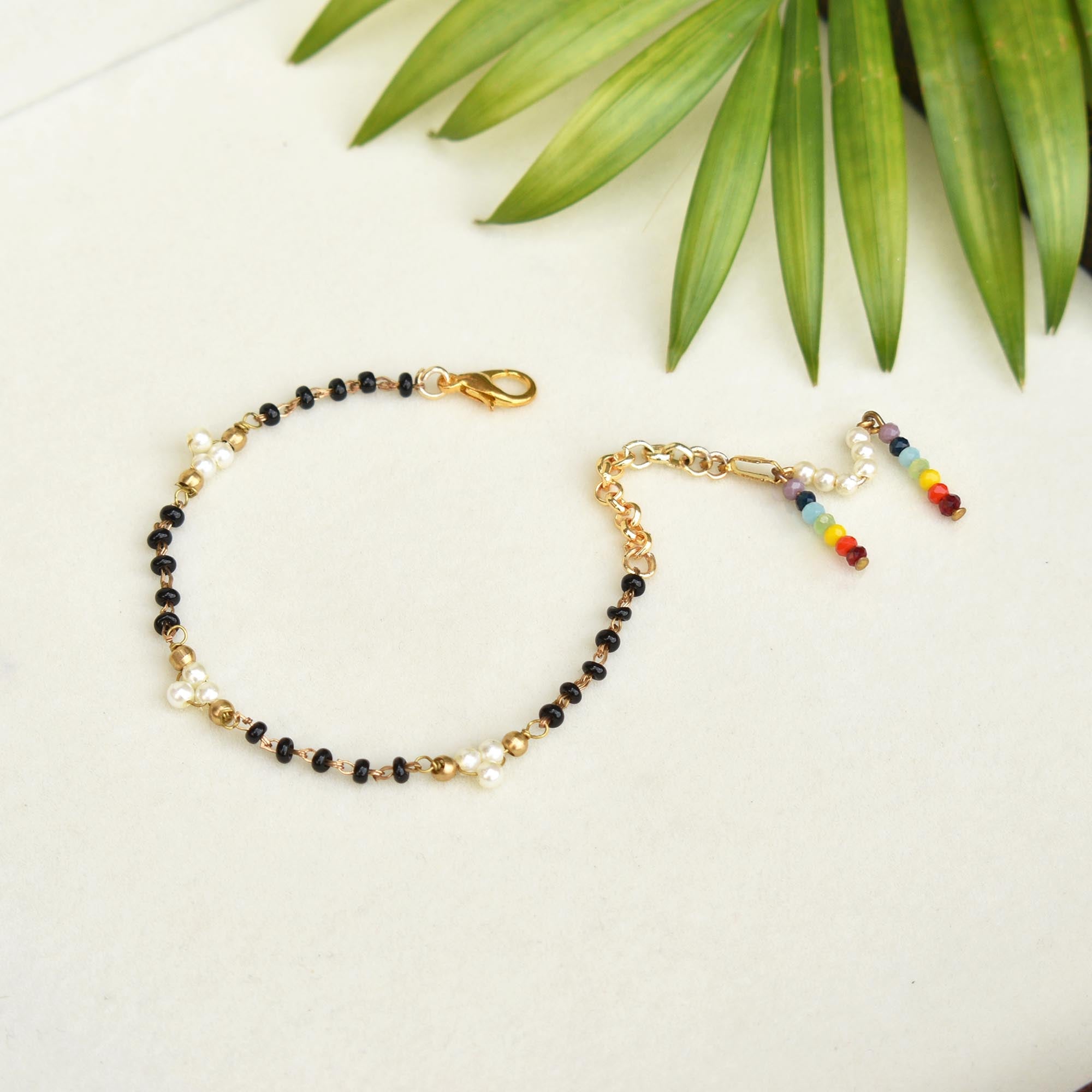 colorful beads mangalsutra bracelet