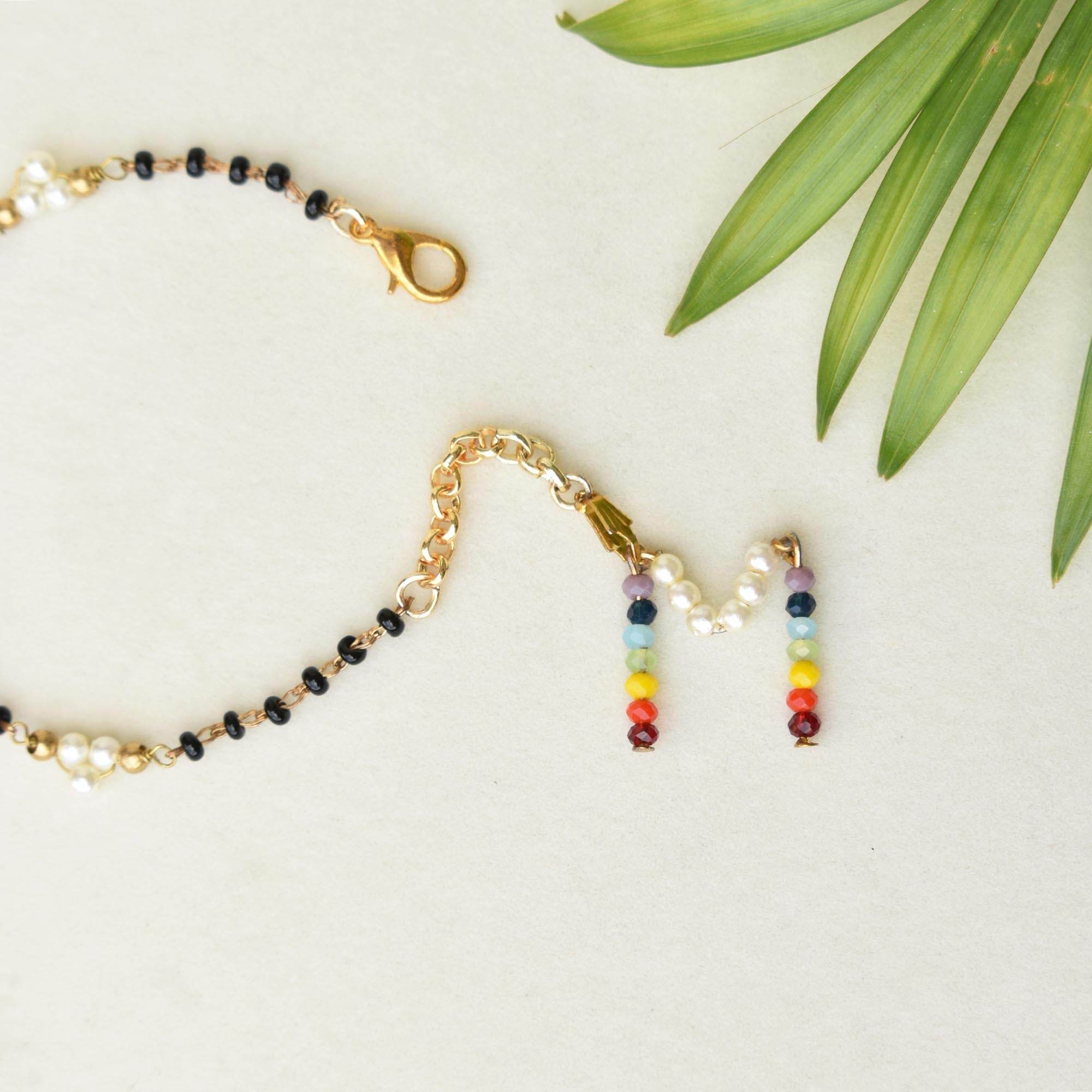 colorful beads mangalsutra bracelet