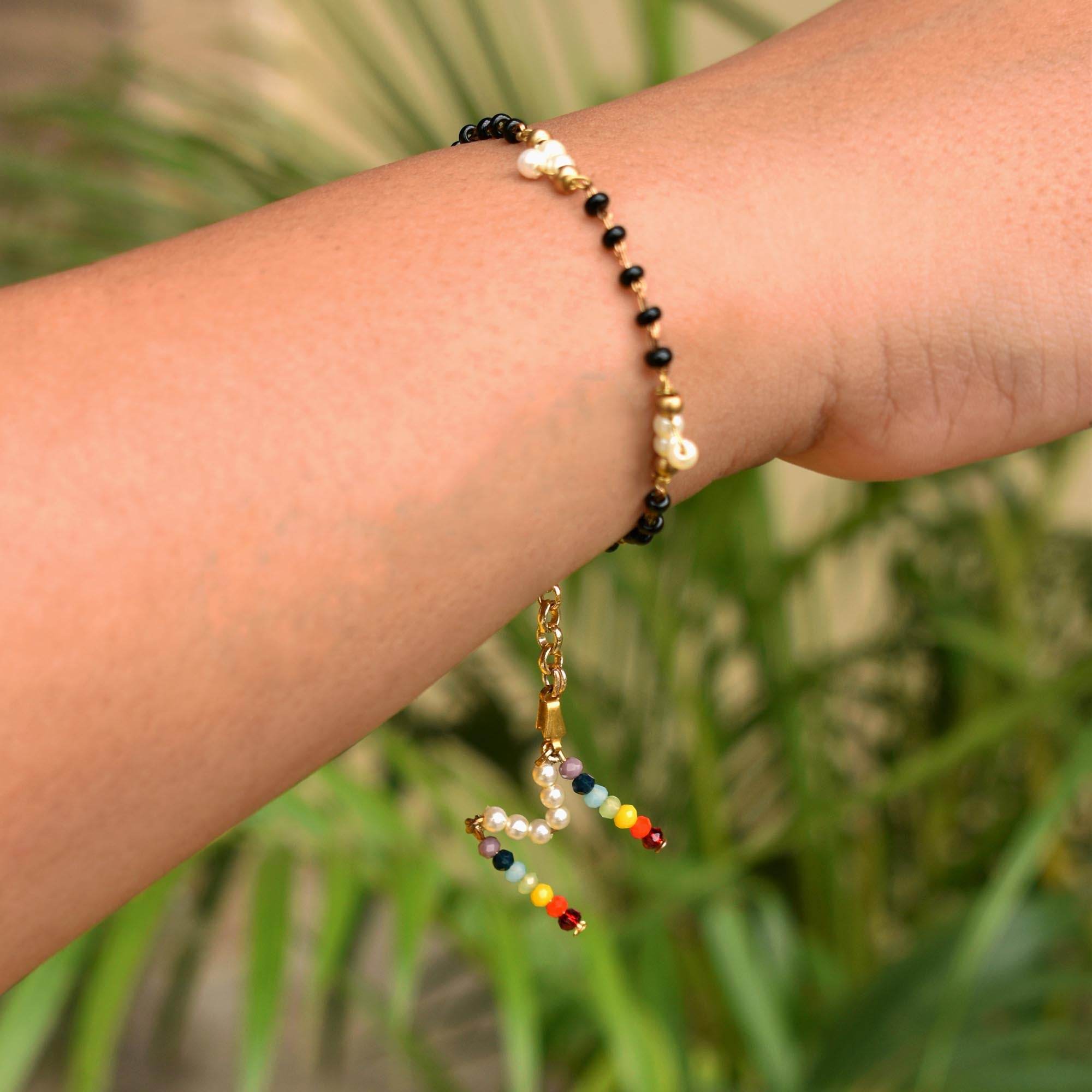 colorful beads mangalsutra bracelet