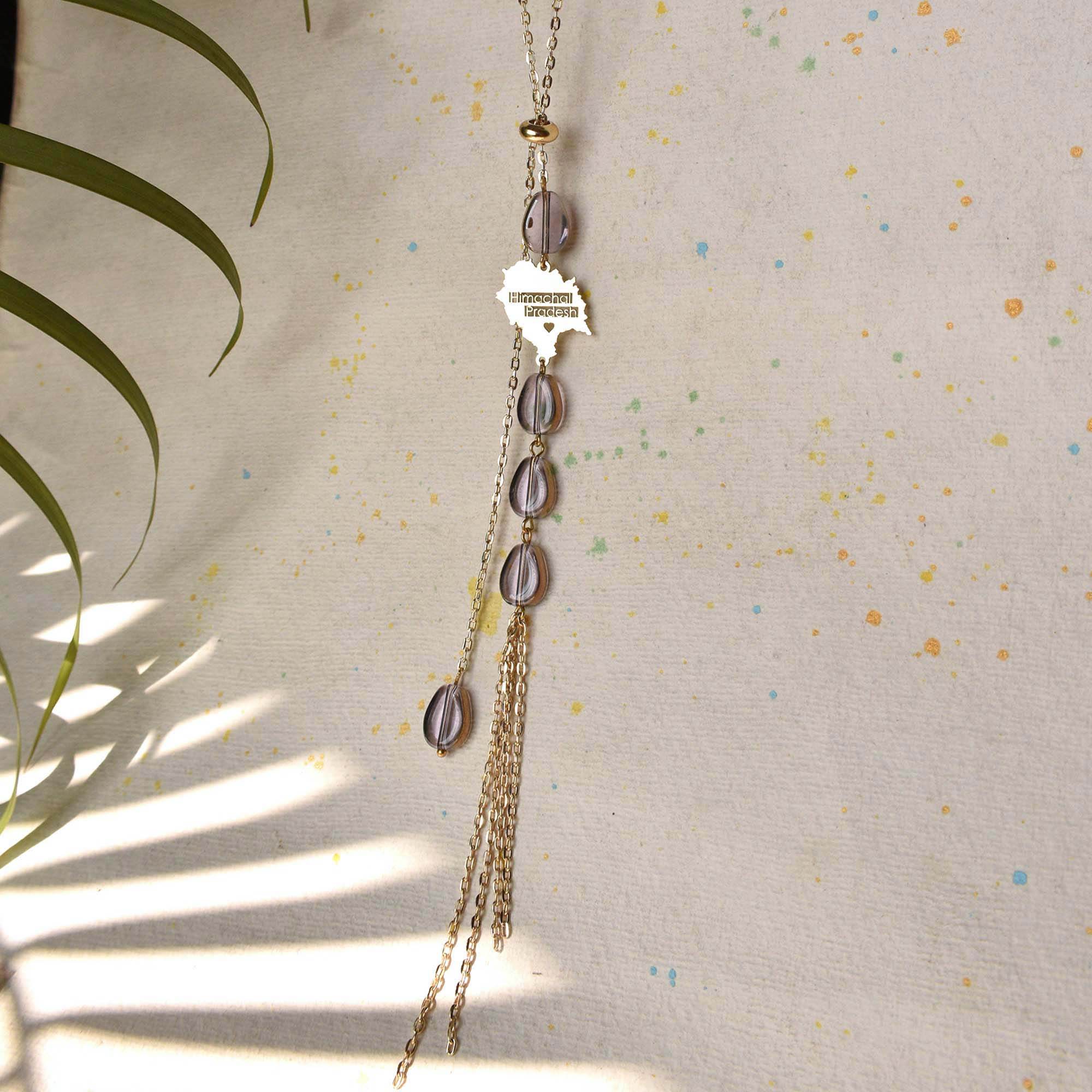 Blingy Beads State Charm Necklace - BeAbhika.com