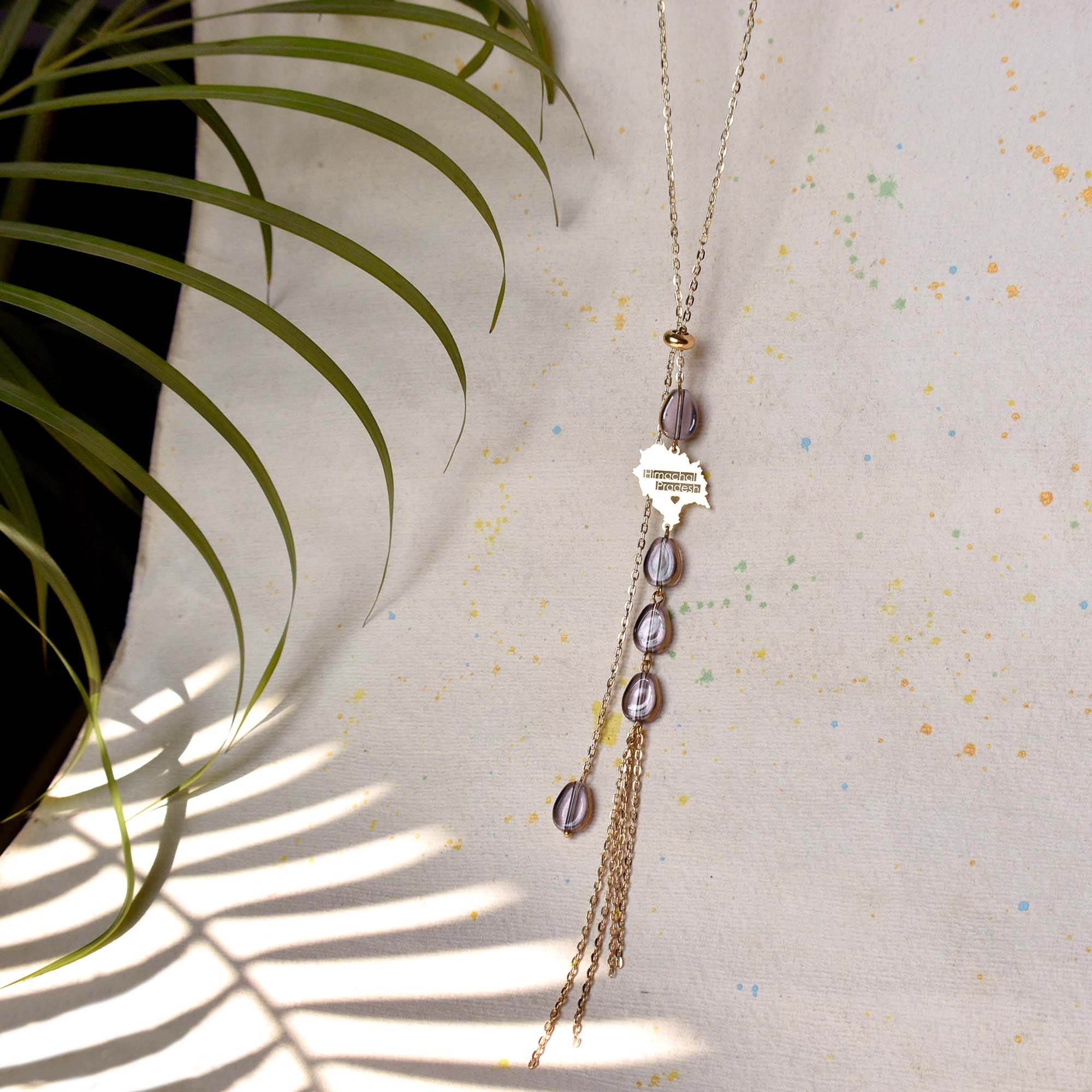 Blingy Beads State Charm Necklace - BeAbhika.com