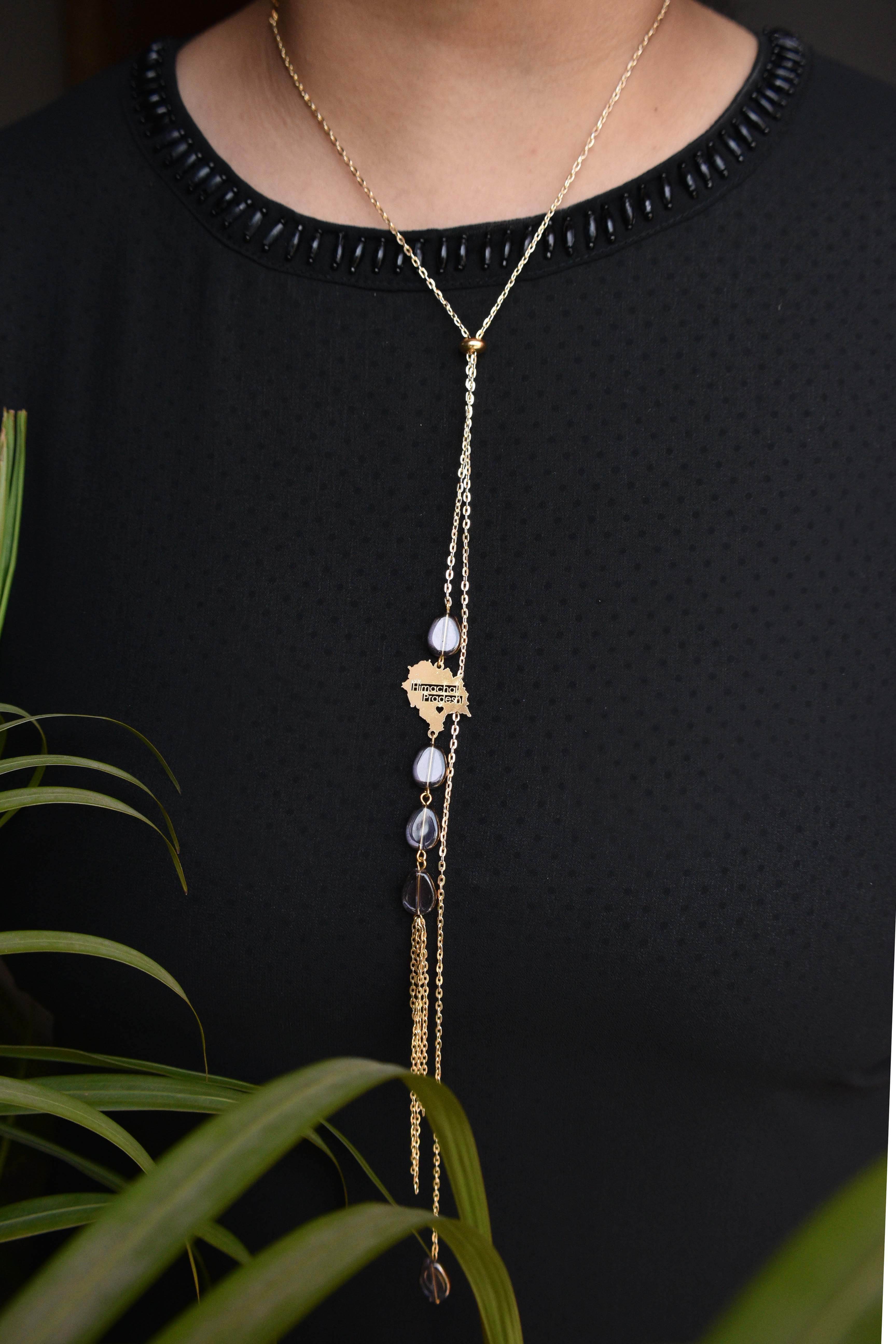 Blingy Beads State Charm Necklace - BeAbhika.com