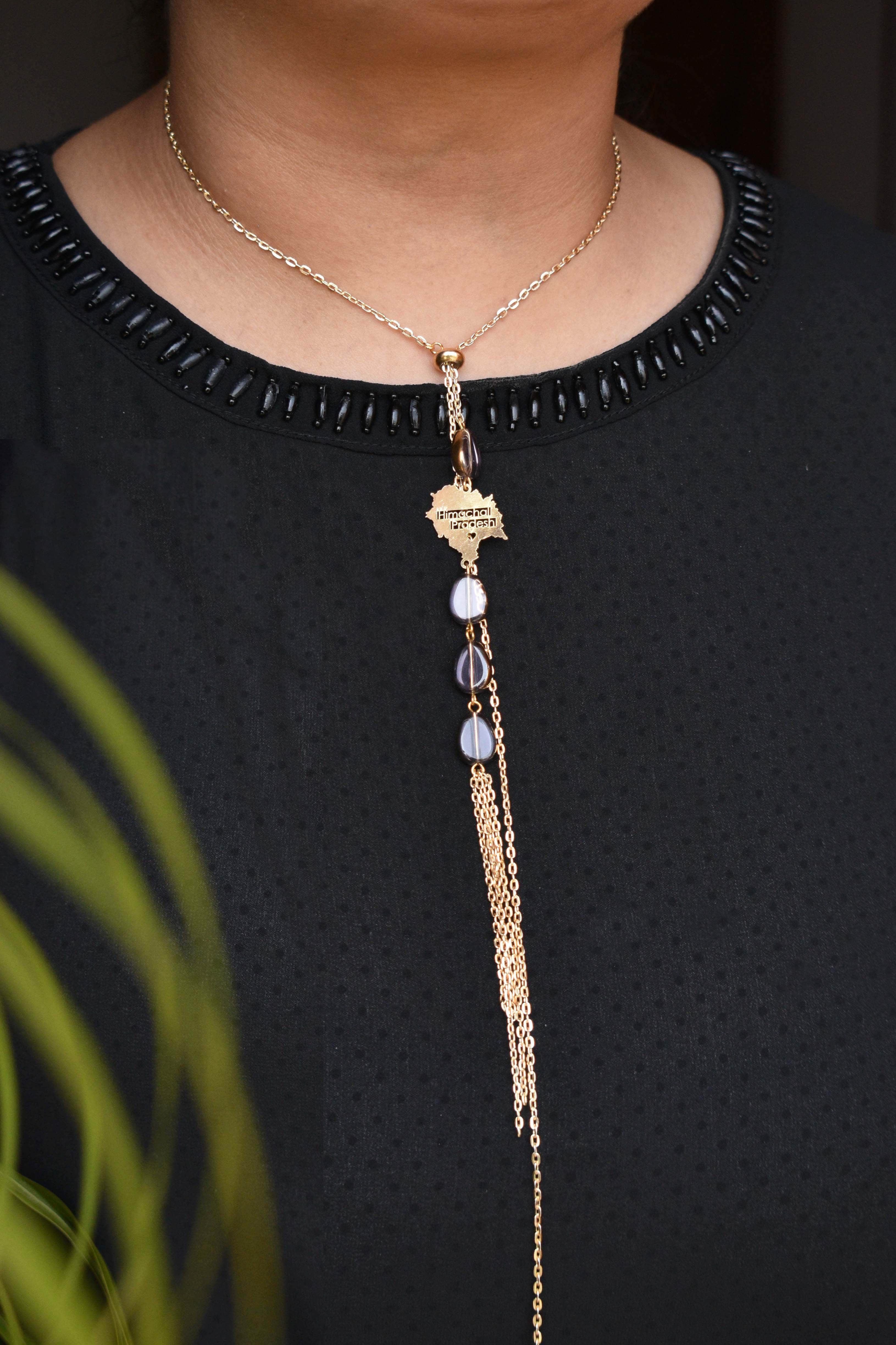 Blingy Beads State Charm Necklace - BeAbhika.com