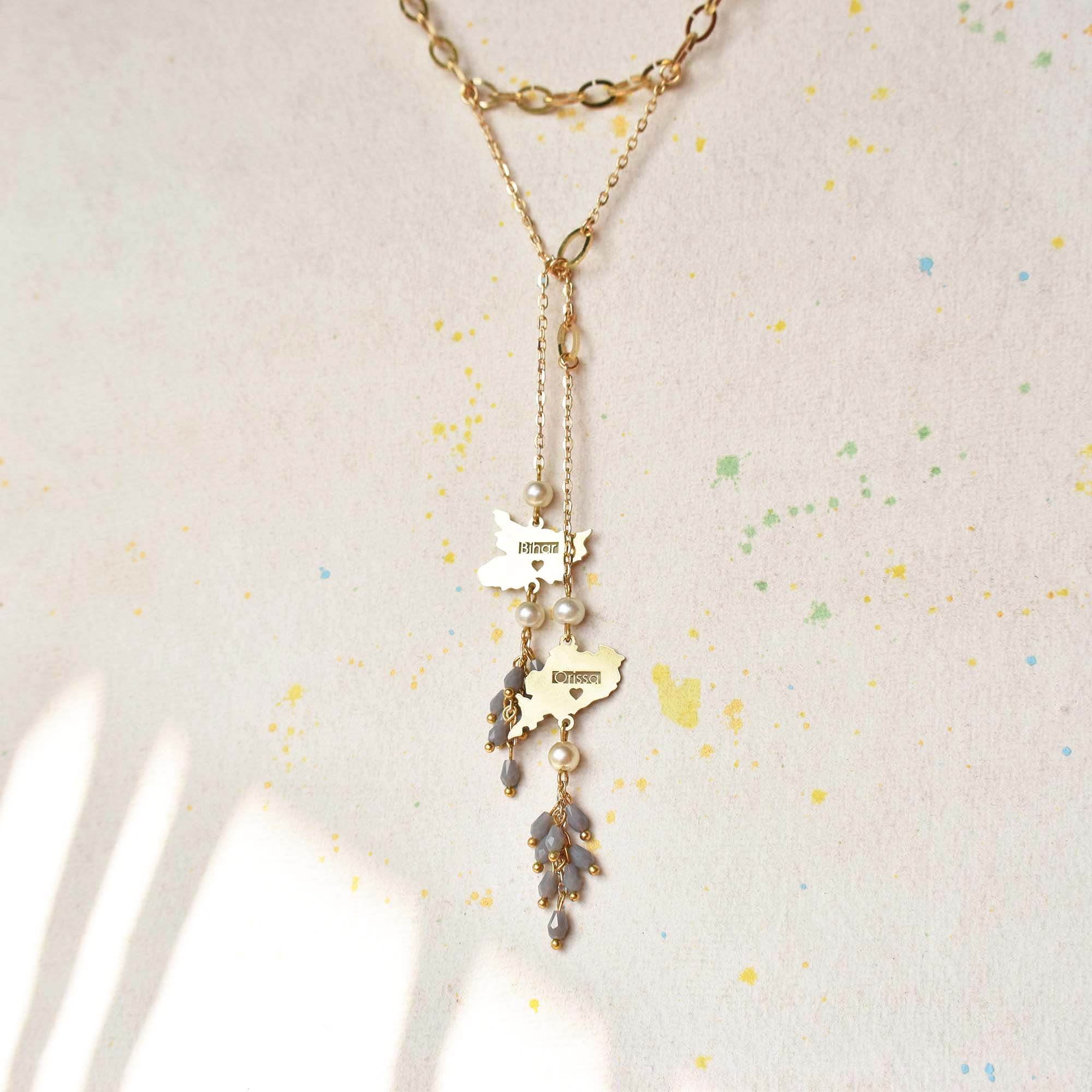 Knot - Me State Charm Necklace - BeAbhika.com