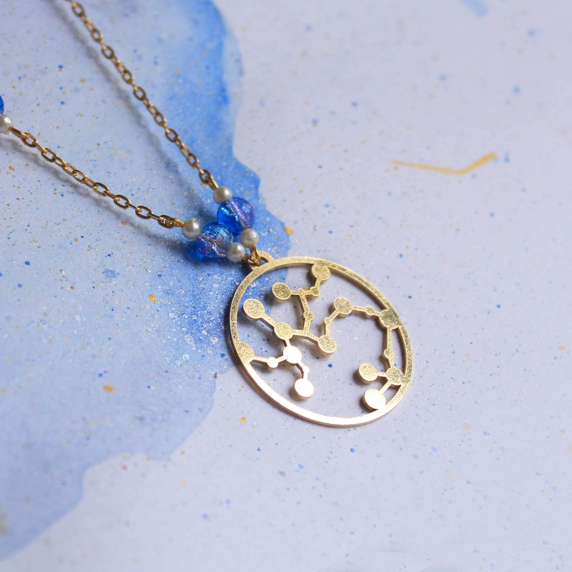 Celestial Zodiac Long Necklace - BeAbhika.com