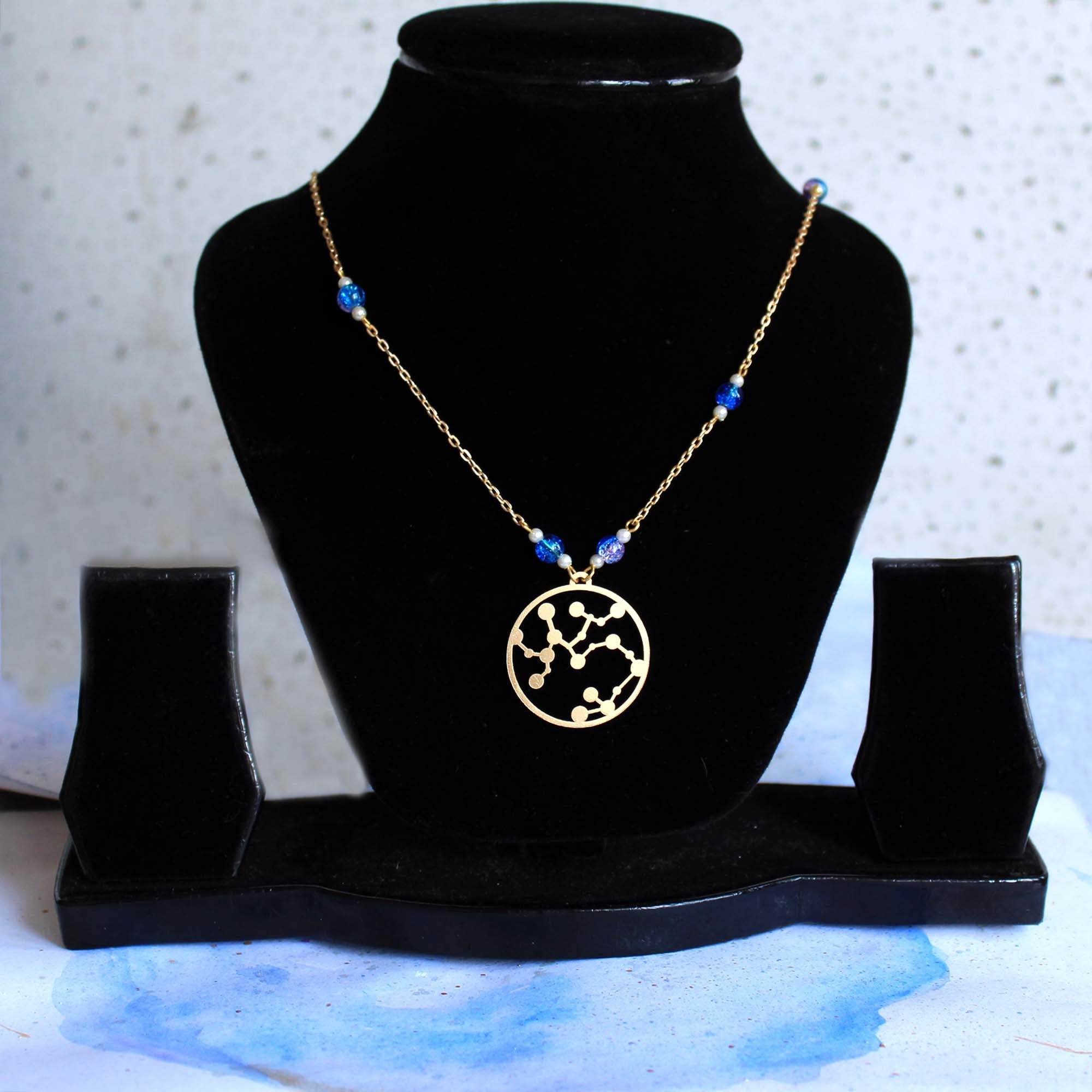 Celestial Zodiac Long Necklace - BeAbhika.com
