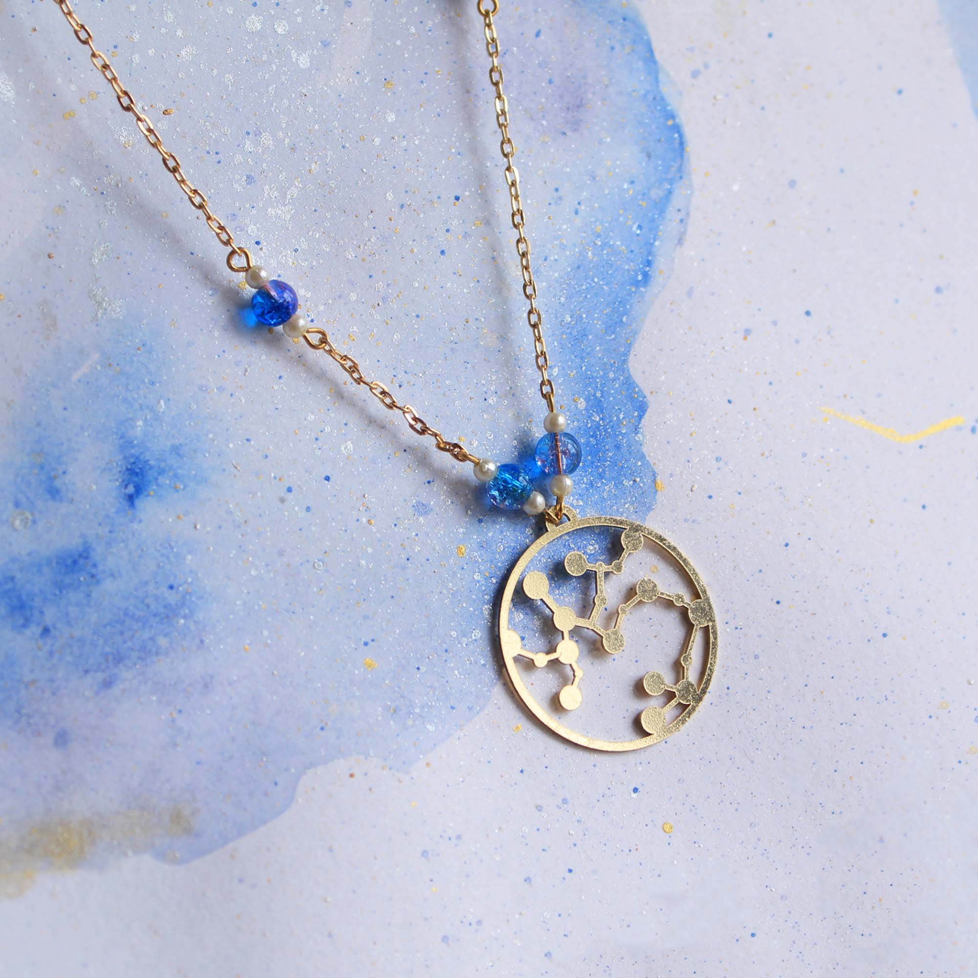 Celestial Zodiac Long Necklace - BeAbhika.com