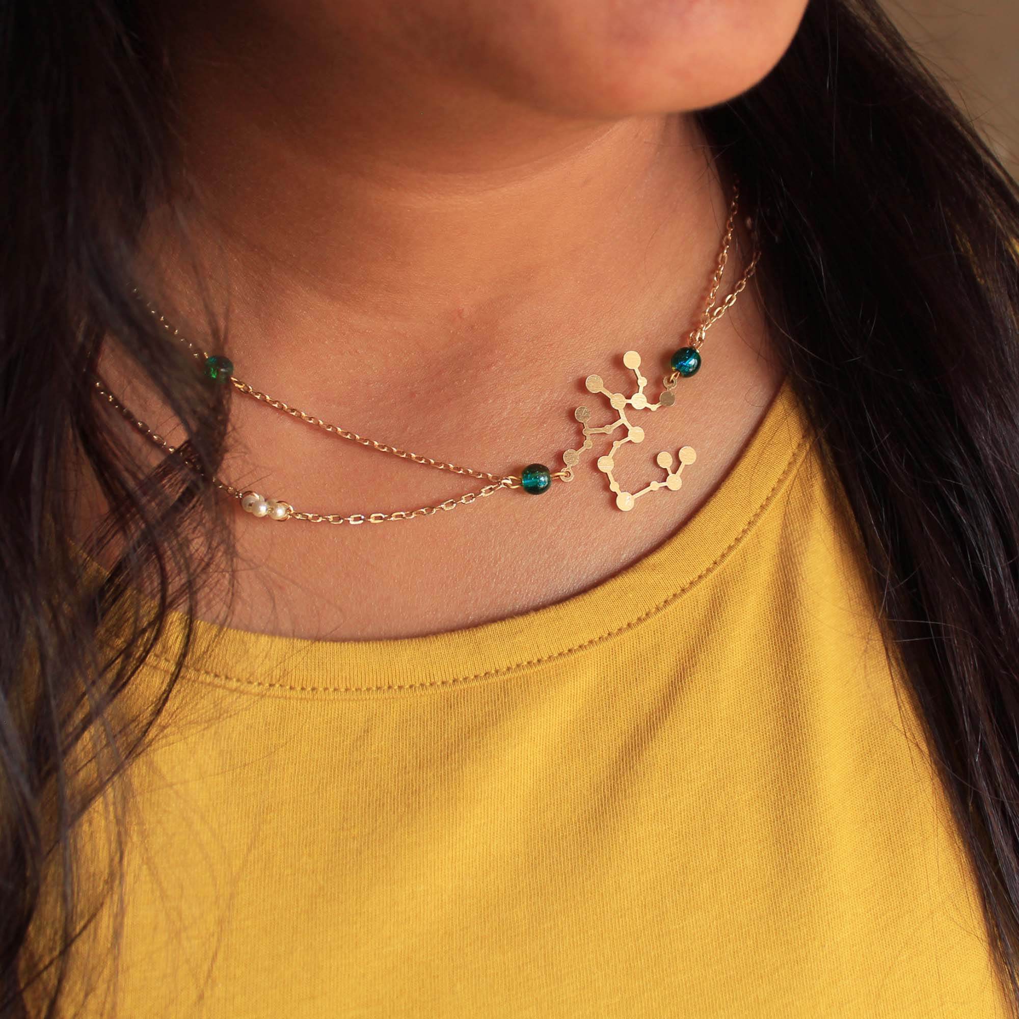Layered Zodiac Necklace - BeAbhika.com