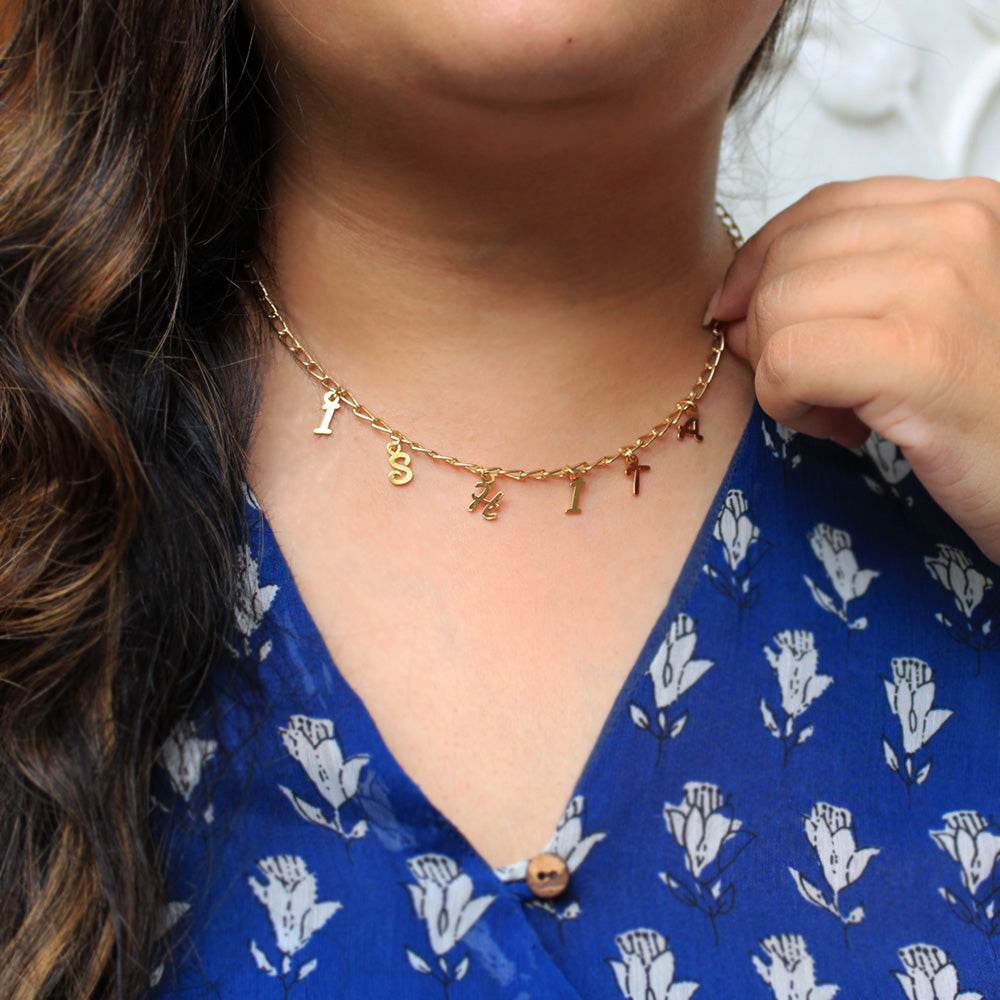 Personalized Initials Name Necklace - BeAbhika.com