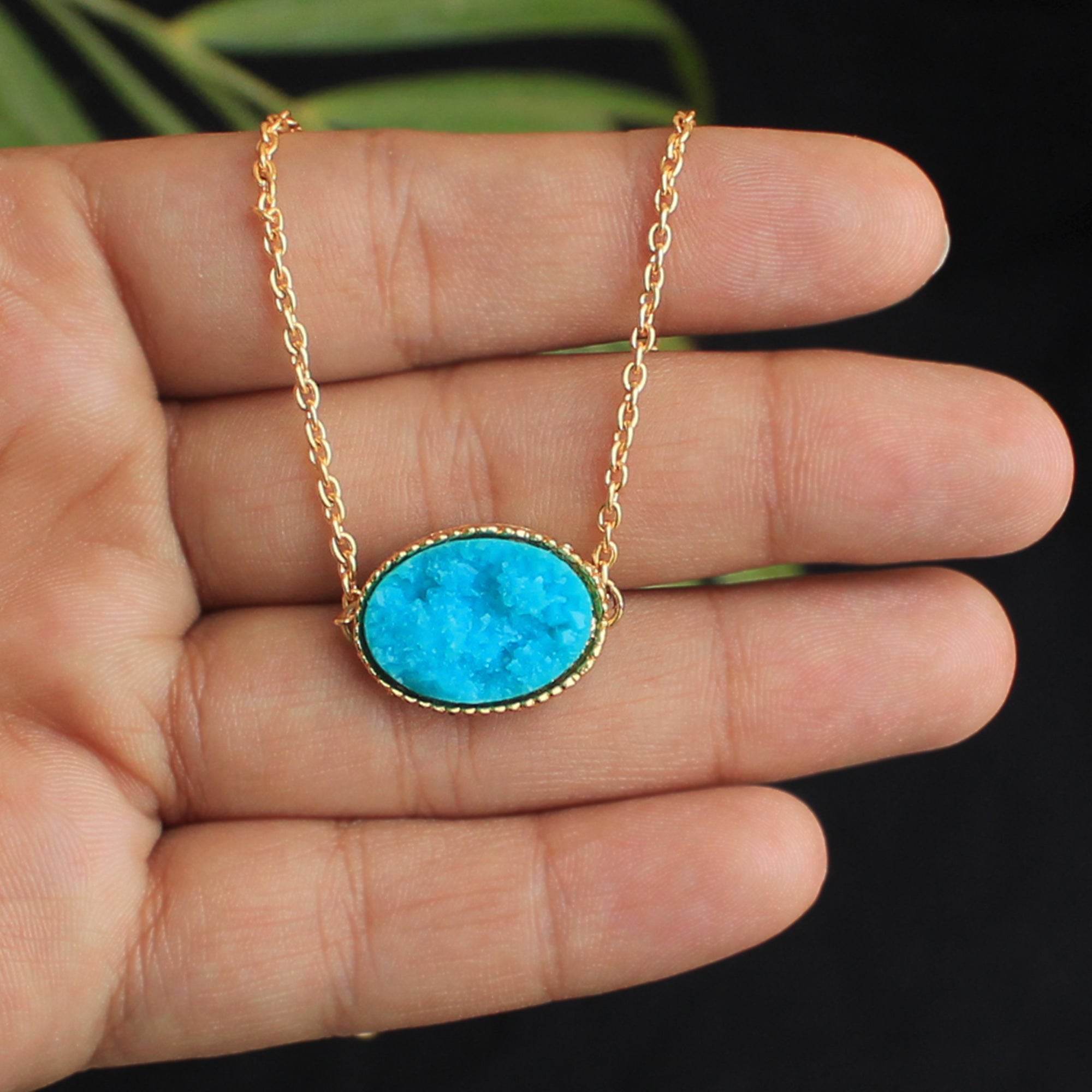 Druzy Stone Necklace - BeAbhika.com