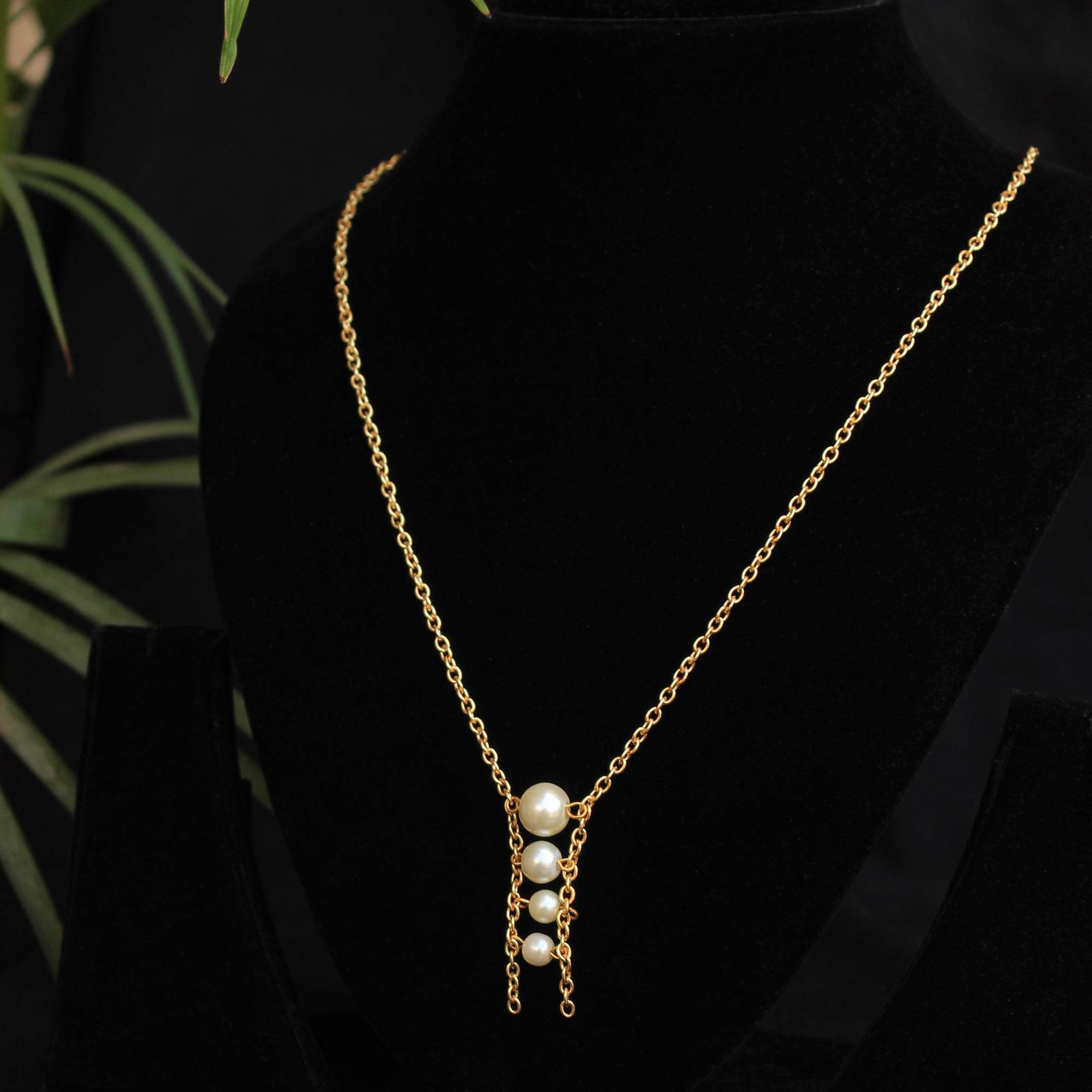 Enticing Pearl Necklace - BeAbhika.com