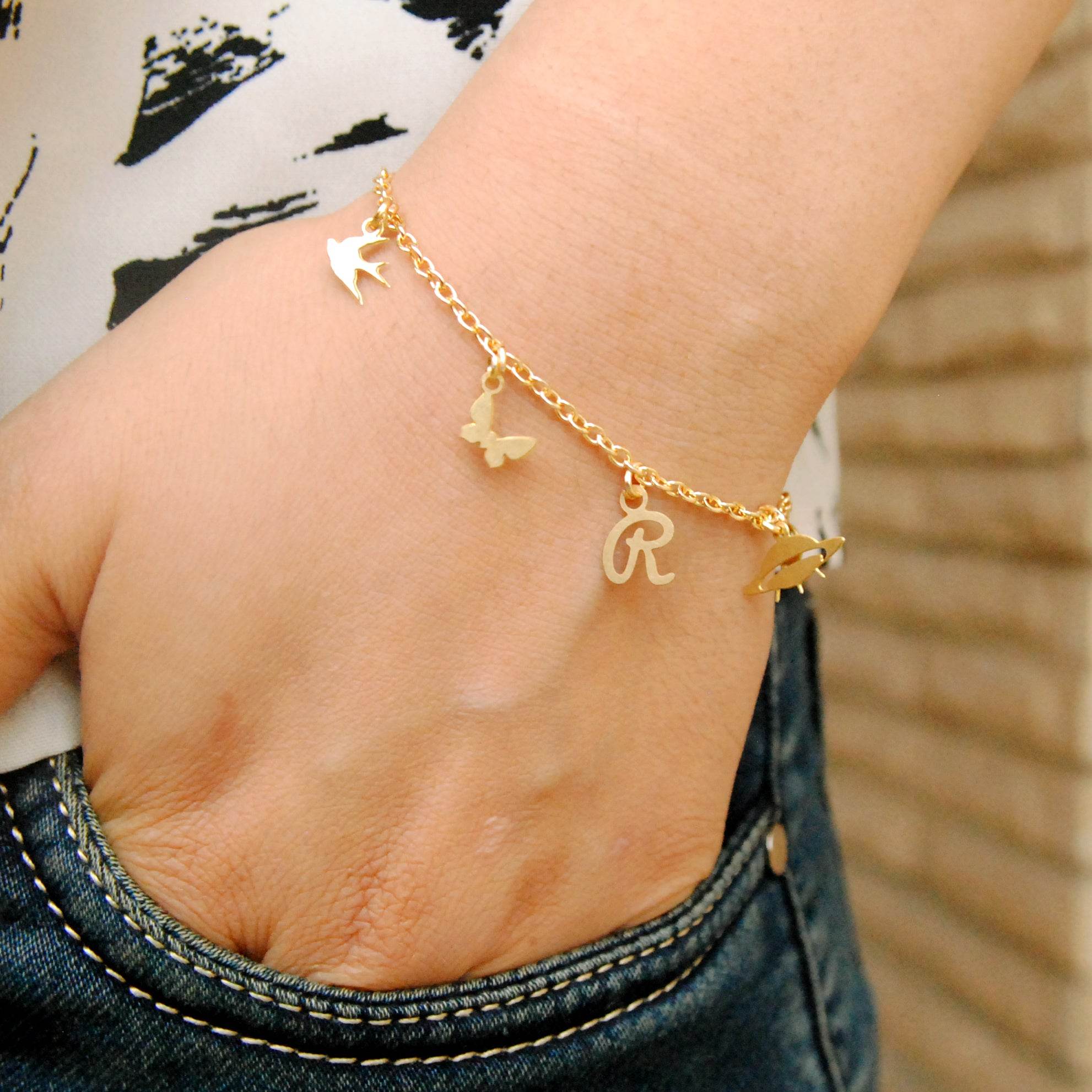 Sky Charms Personalised Bracelet - BeAbhika.com