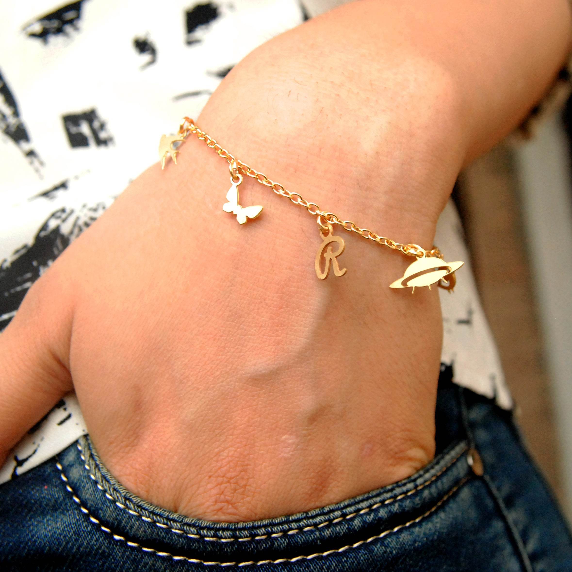 Sky Charms Personalised Bracelet - BeAbhika.com