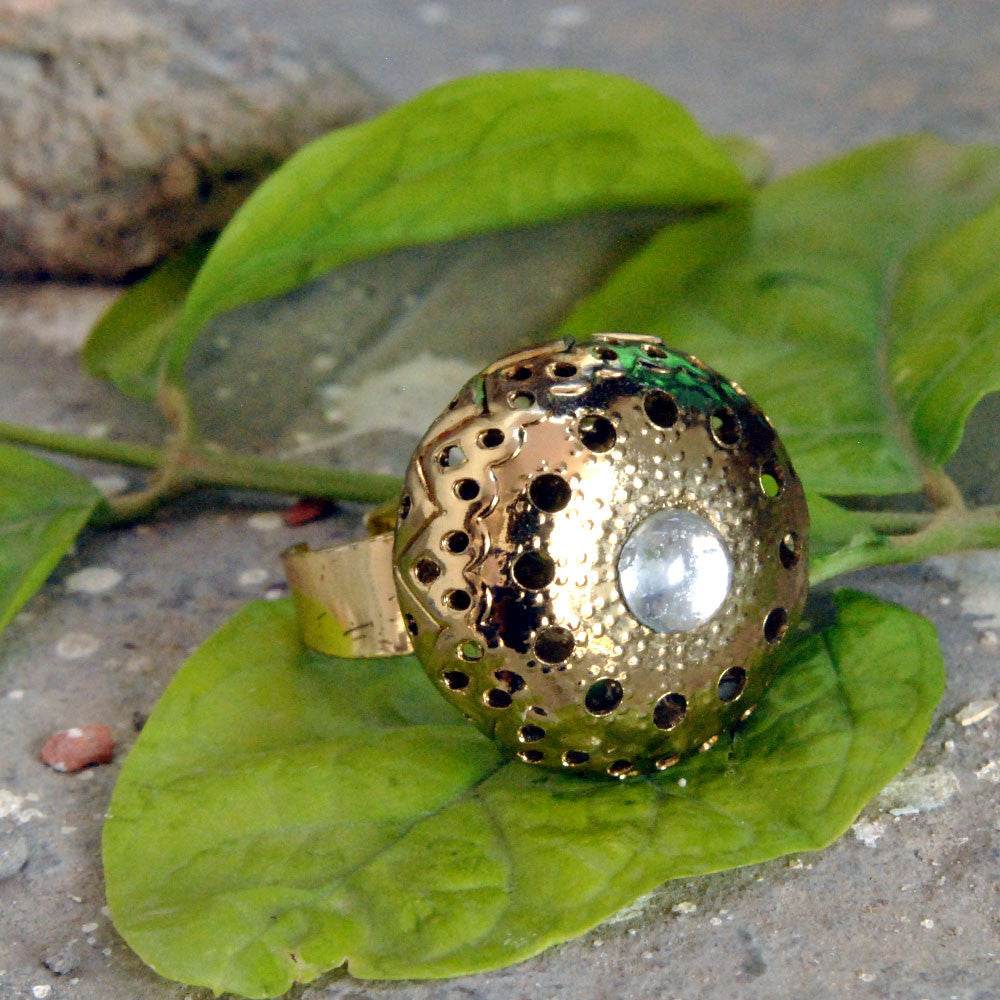 adjustable kundan ring