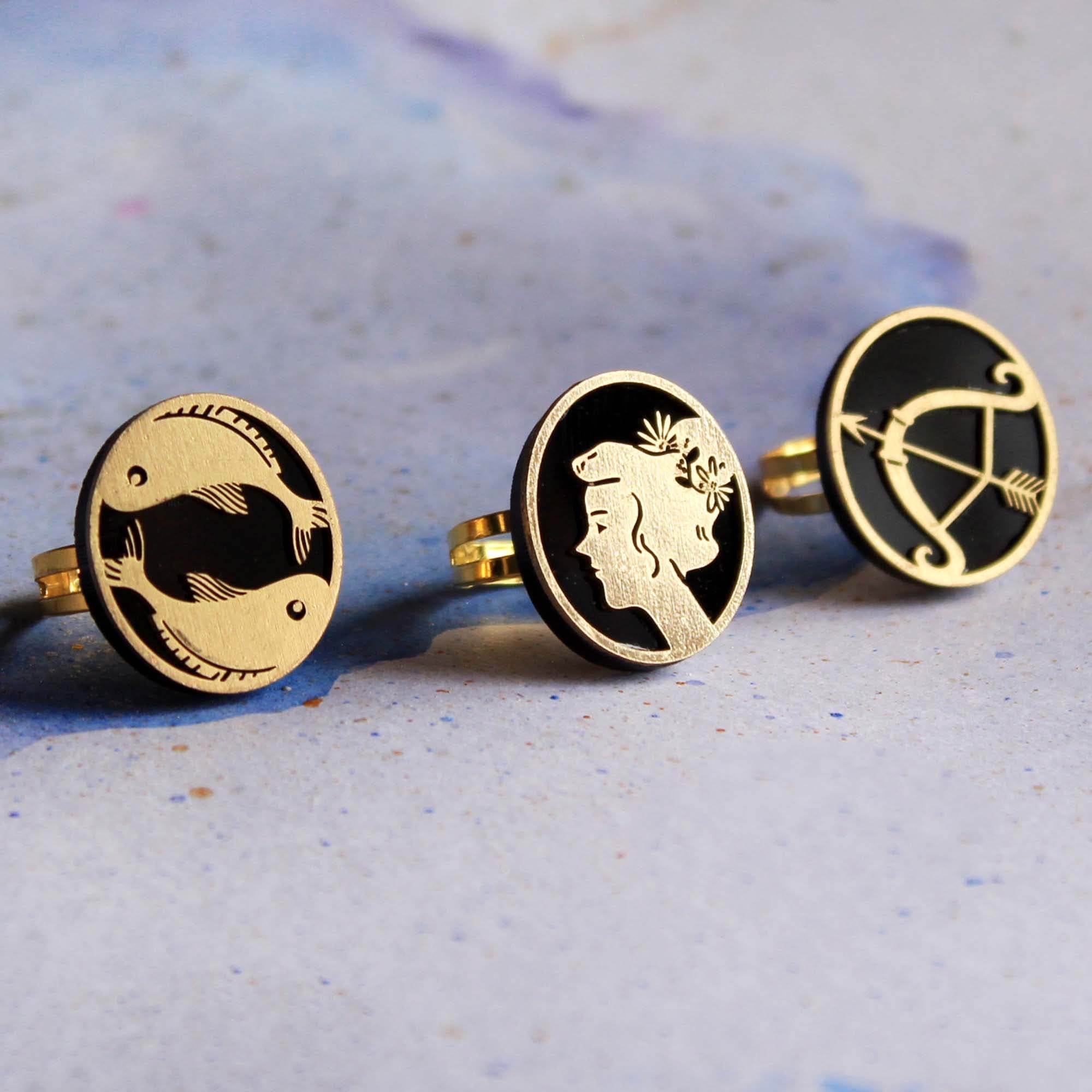 Laser Cut Zodiac Ring - BeAbhika.com