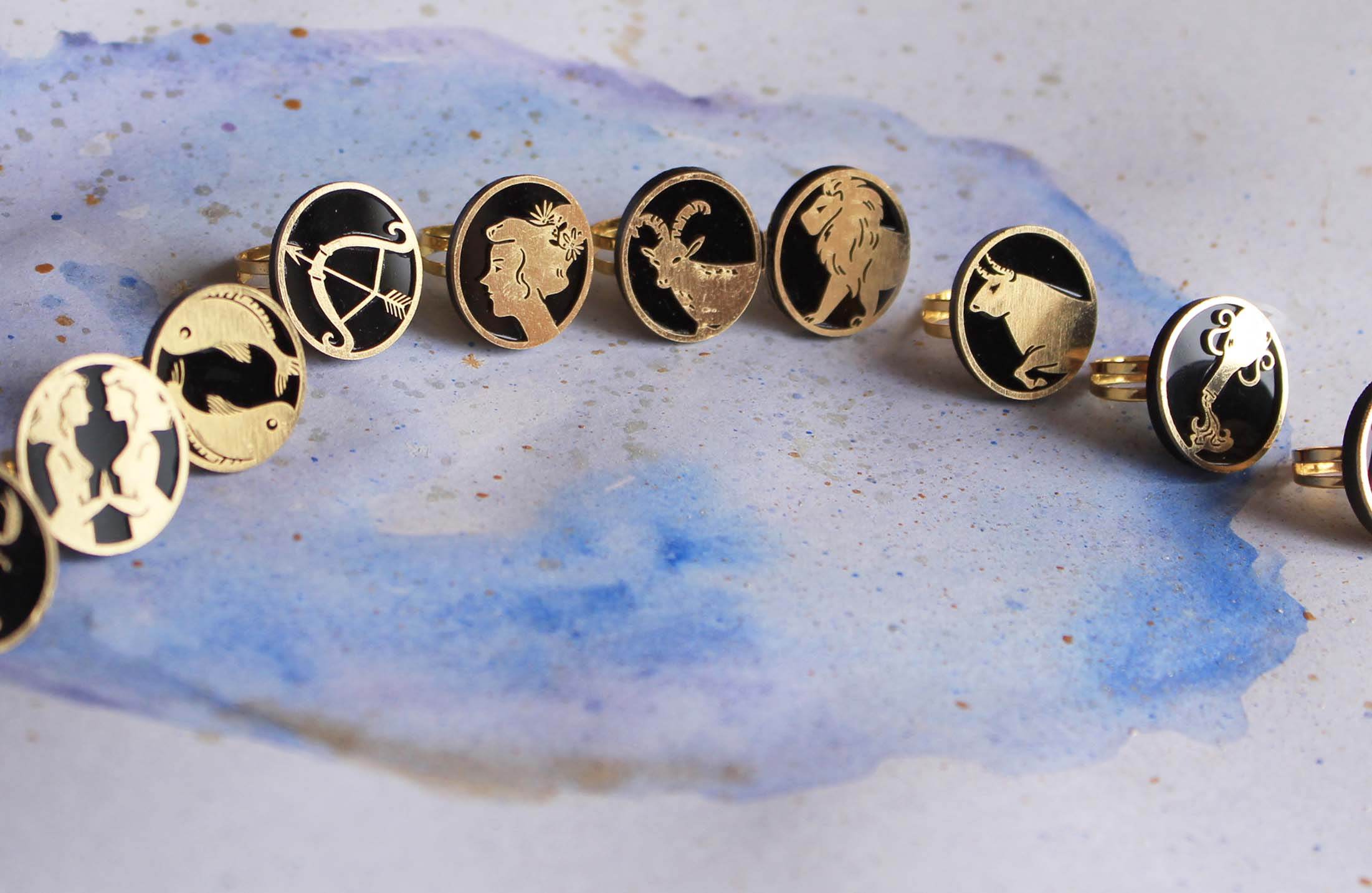 Laser Cut Zodiac Ring - BeAbhika.com