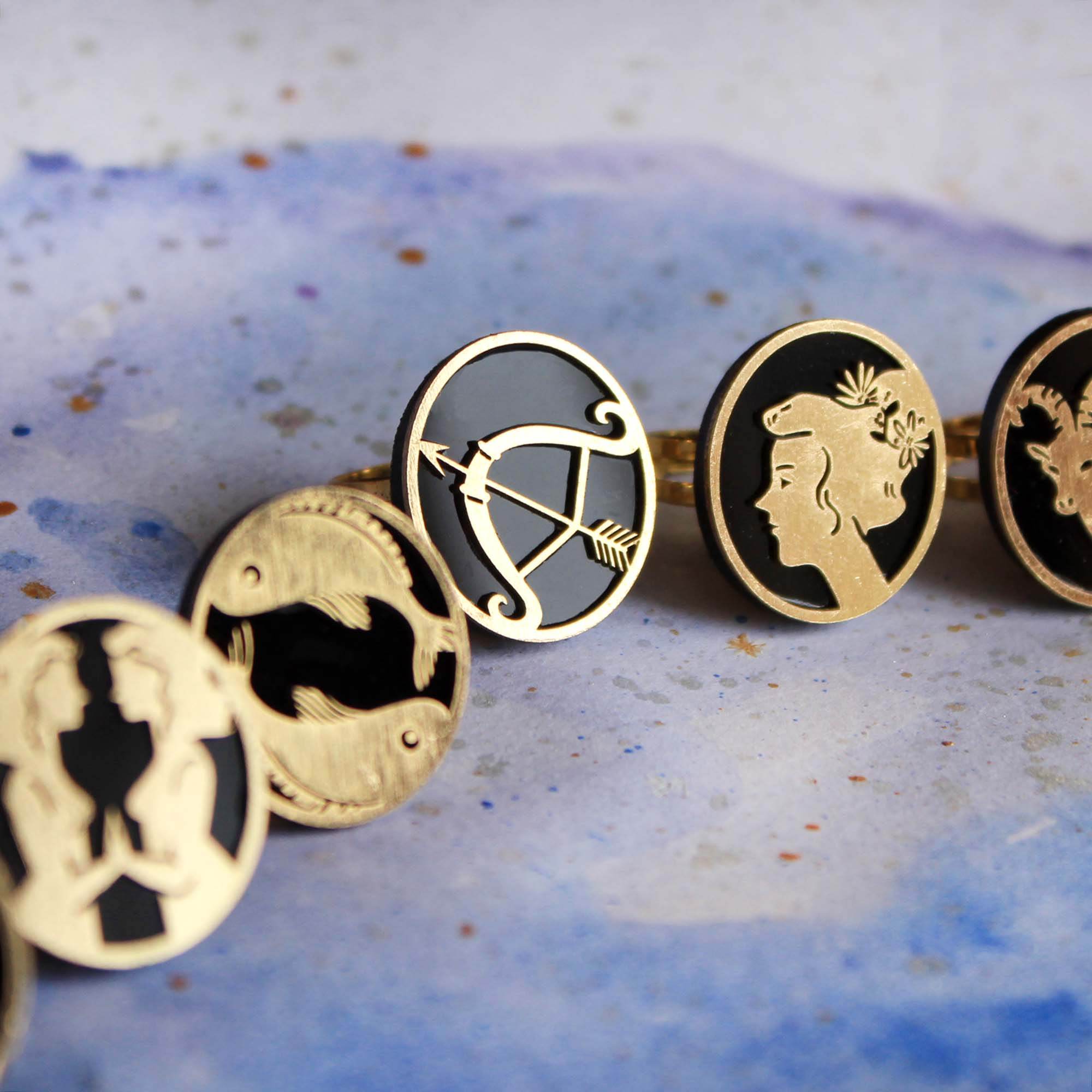 Laser Cut Zodiac Ring - BeAbhika.com