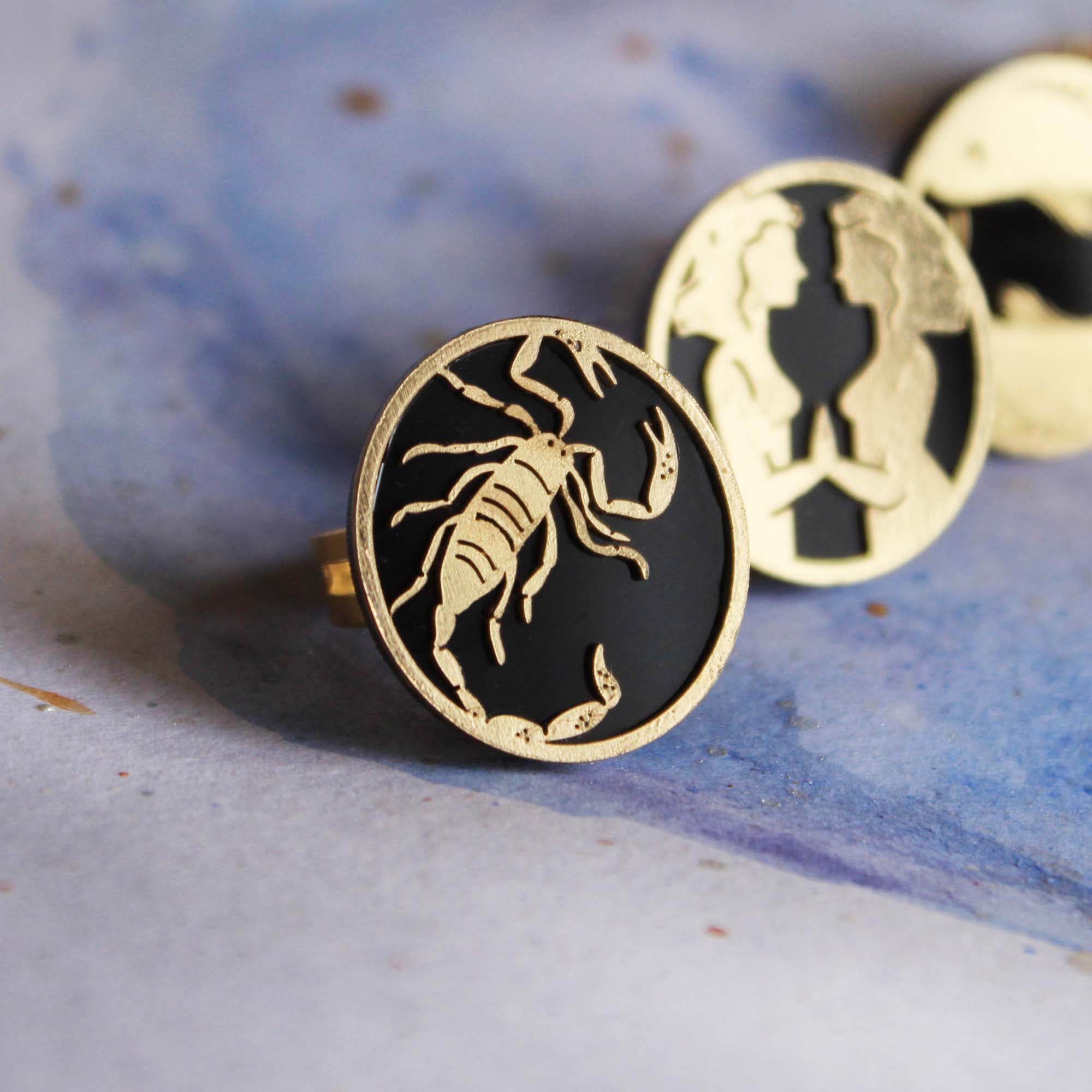 Laser Cut Zodiac Ring - BeAbhika.com