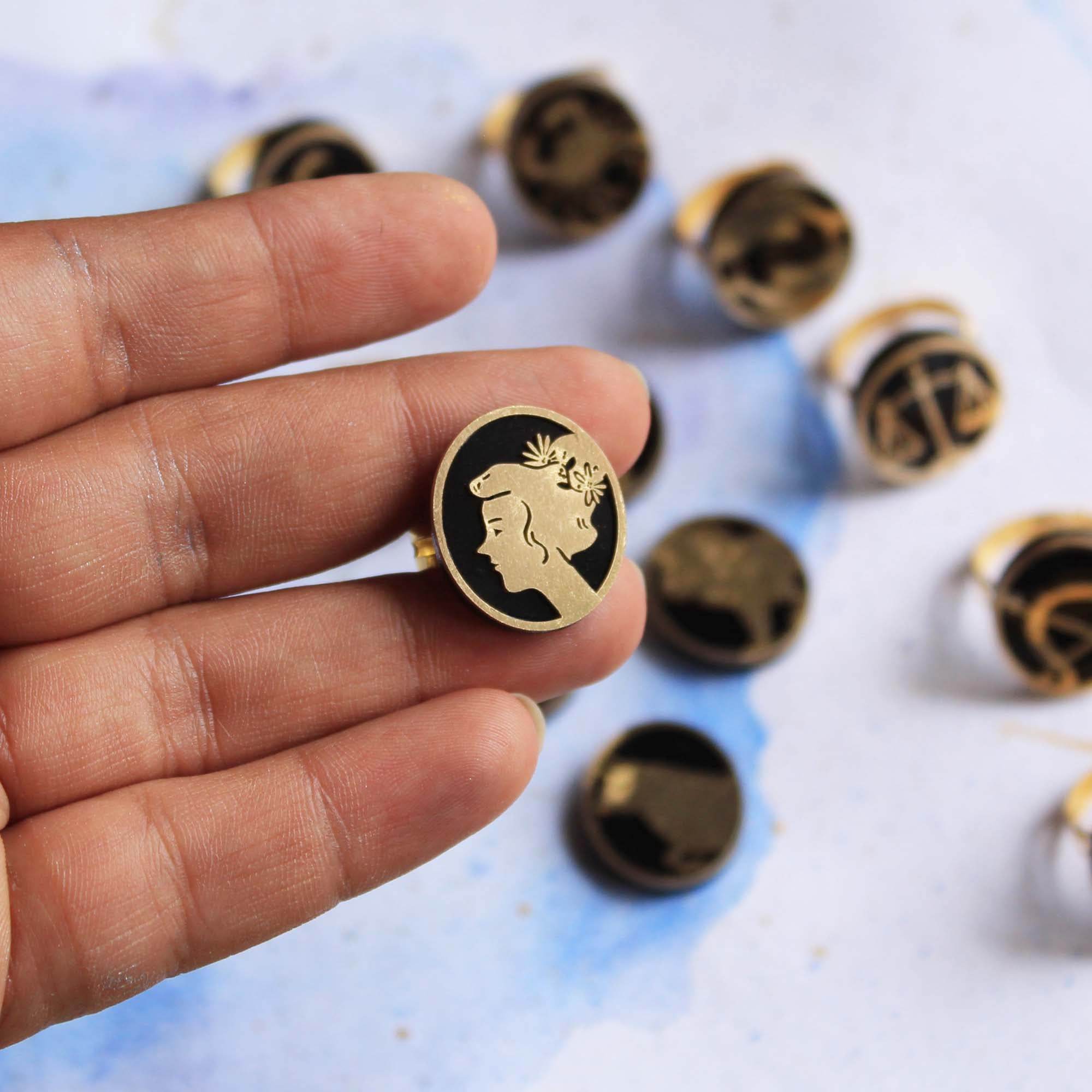 Laser Cut Zodiac Ring - BeAbhika.com