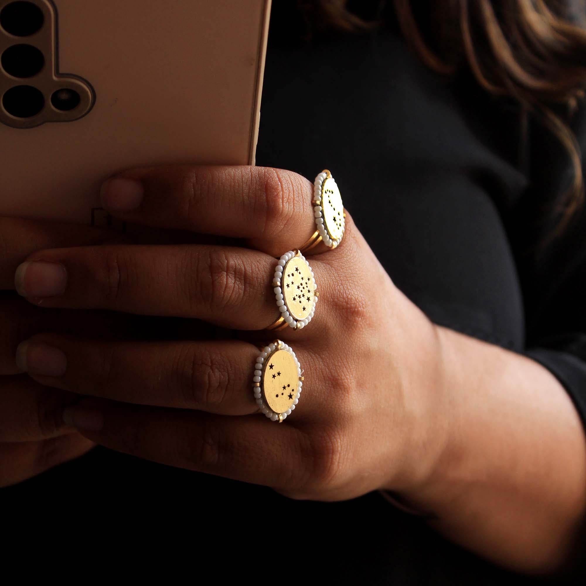 Pearly Constellation Ring - BeAbhika.com