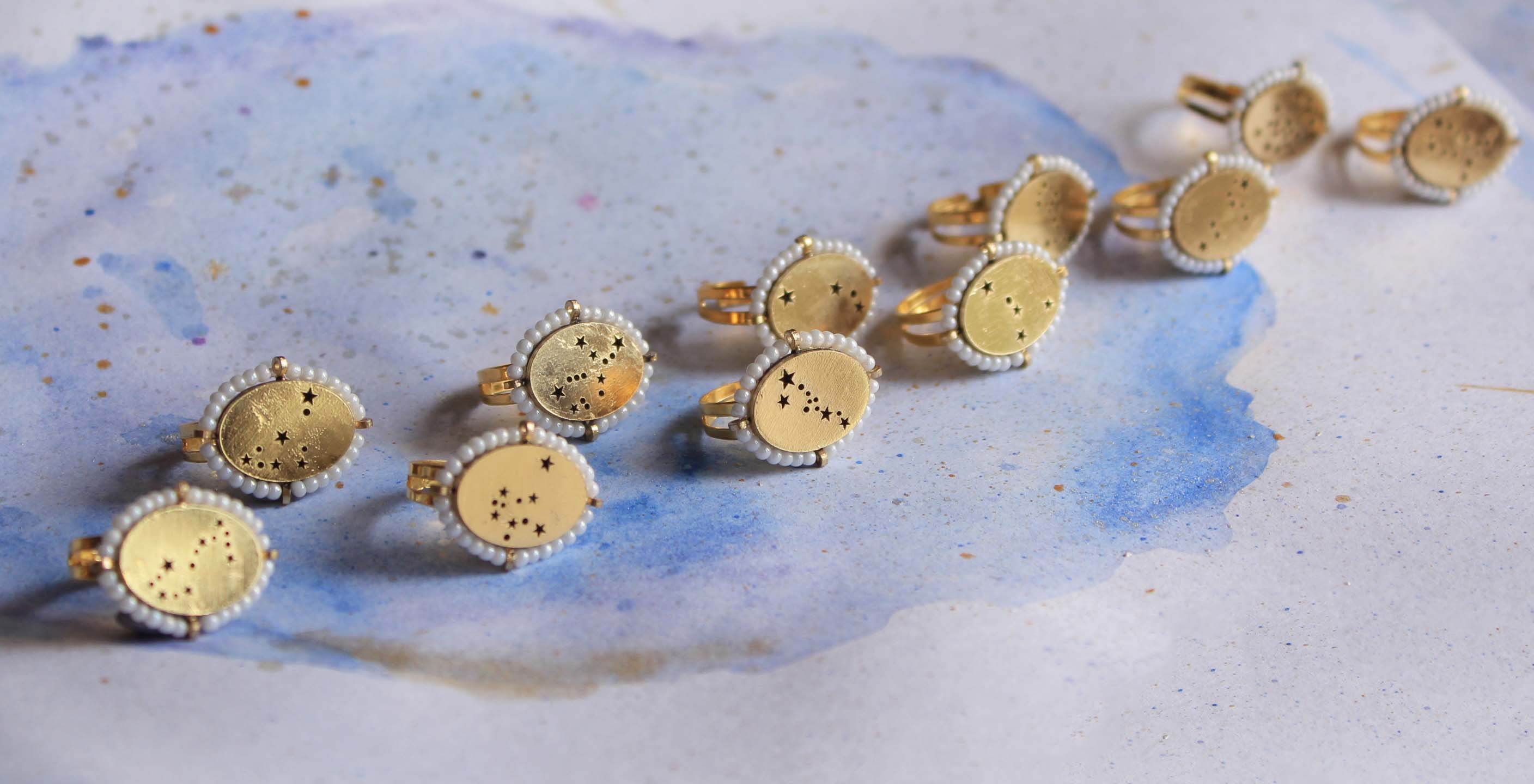 Pearly Constellation Ring - BeAbhika.com
