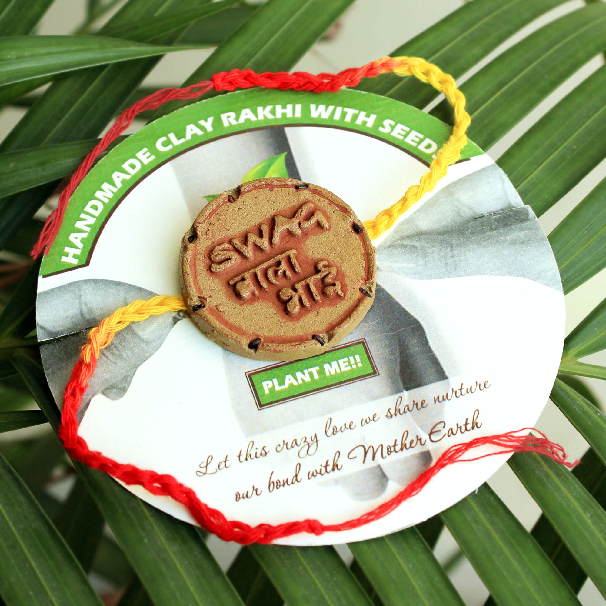 Swag Wala Grow Green Bhai Clay Rakhi