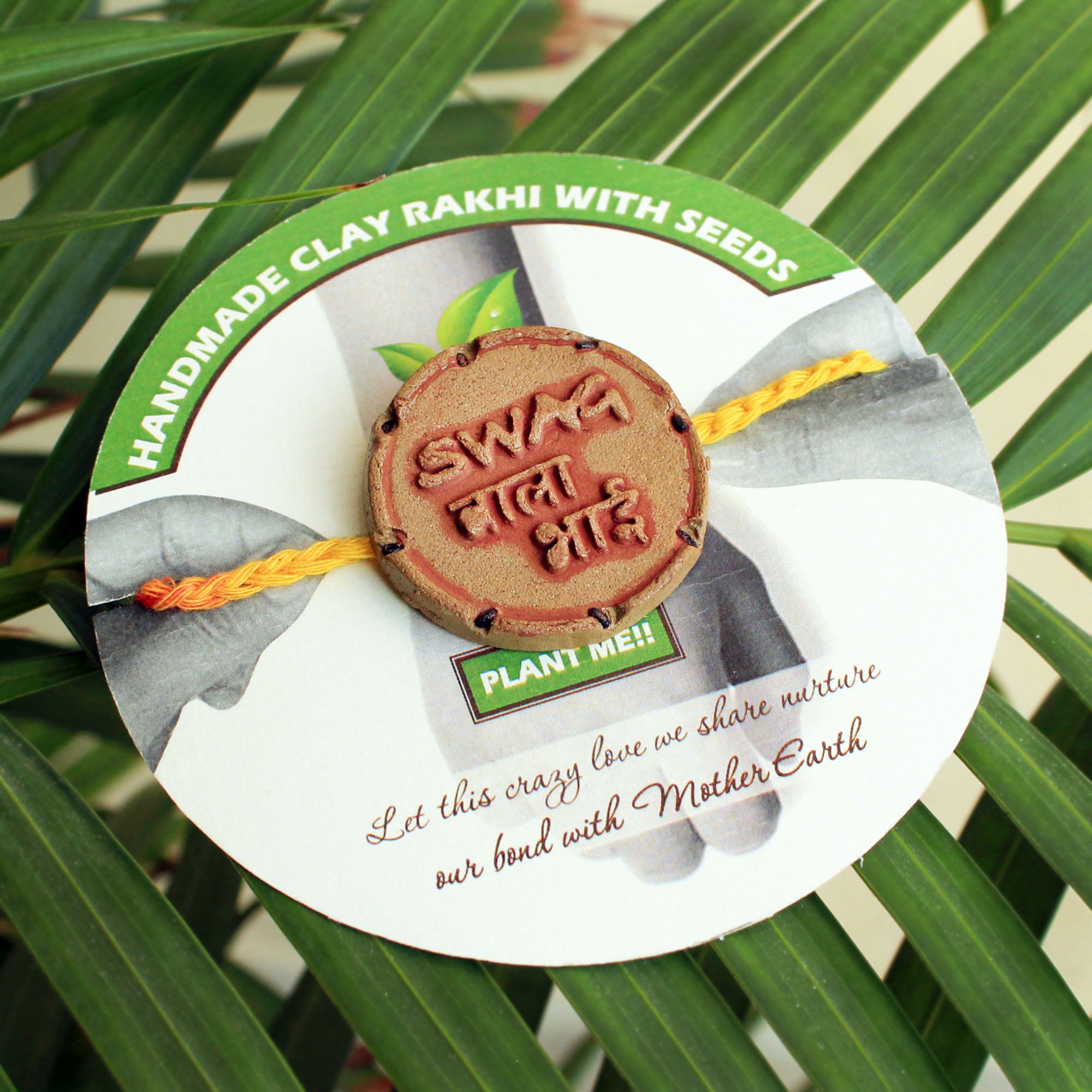Swag Wala Grow Green Bhai Clay Rakhi
