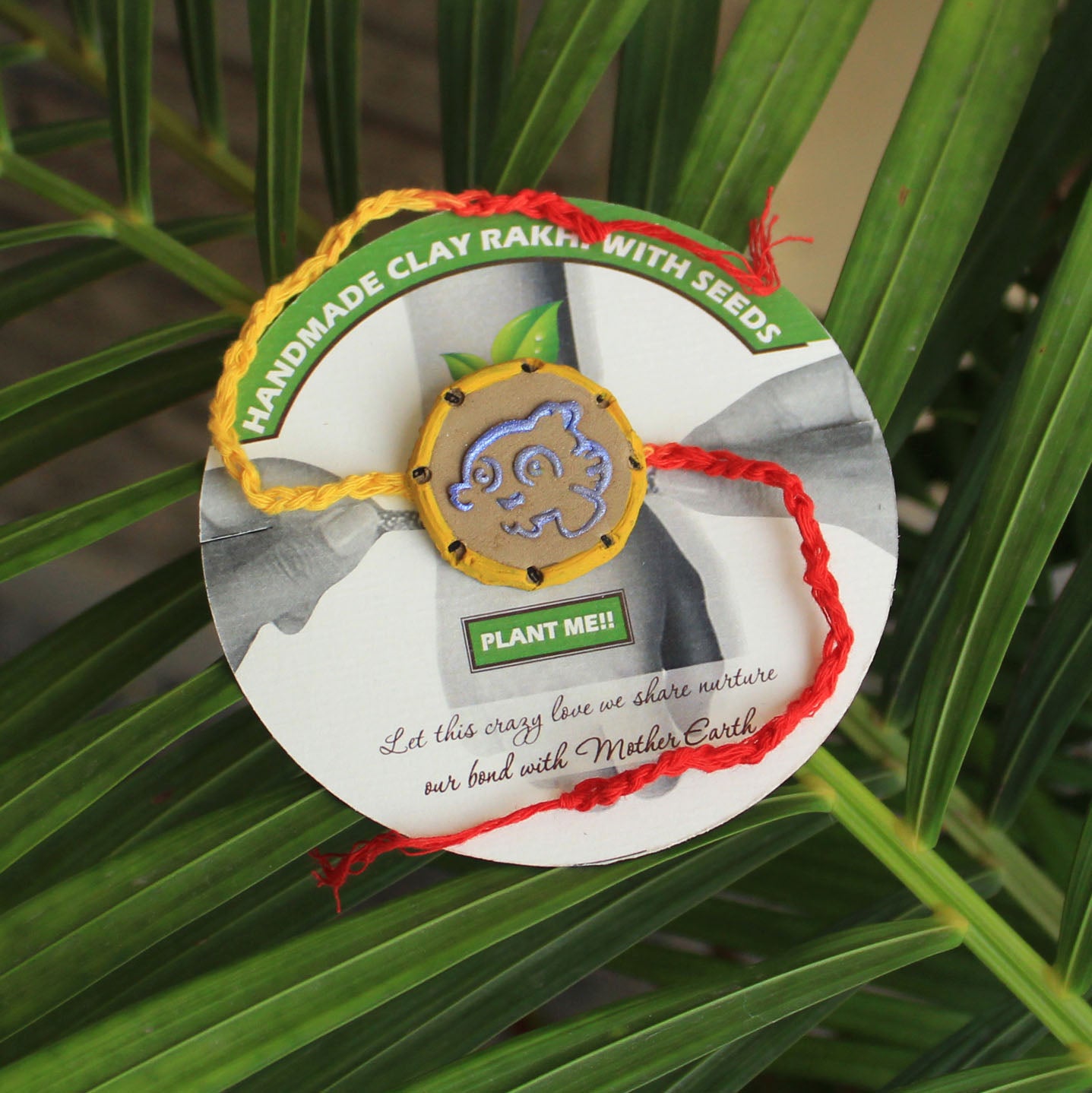 Charming Nemo Grow Green Clay Rakhi