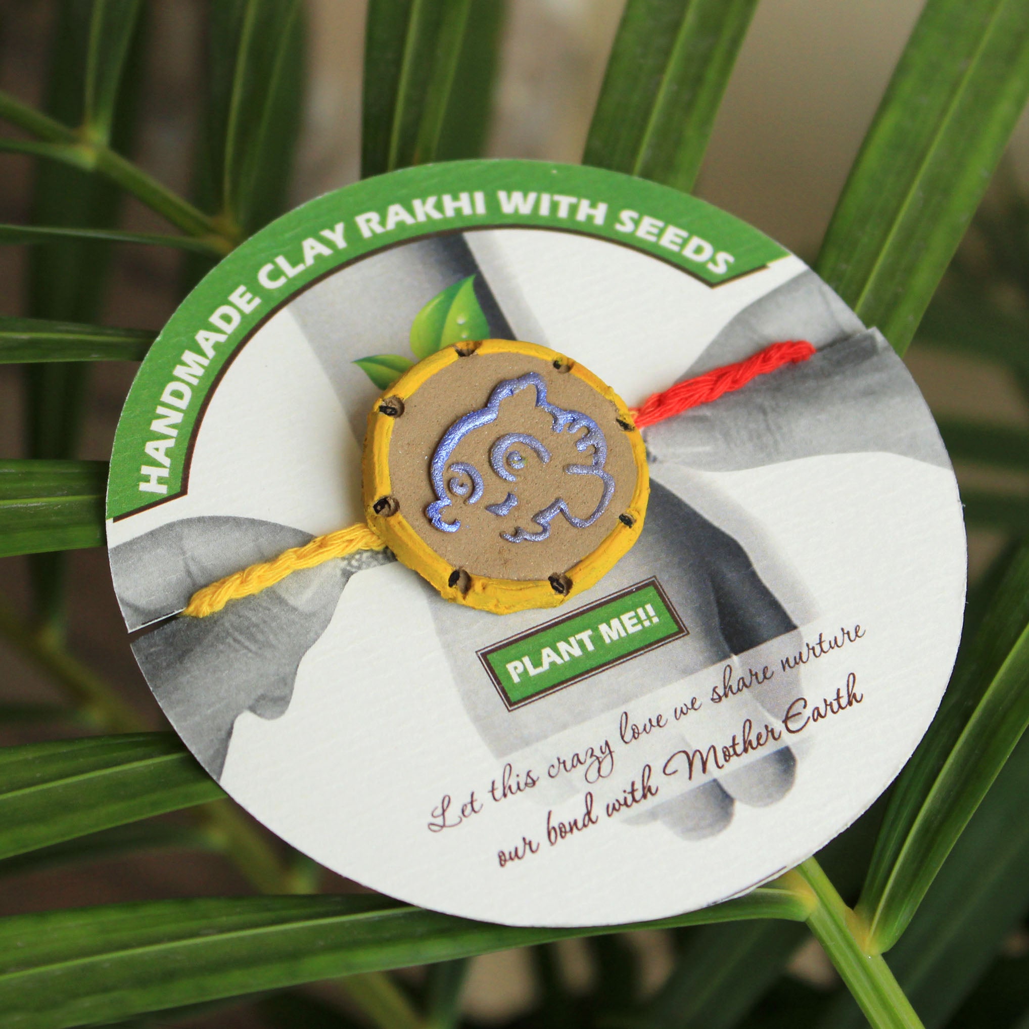 Charming Nemo Grow Green Clay Rakhi